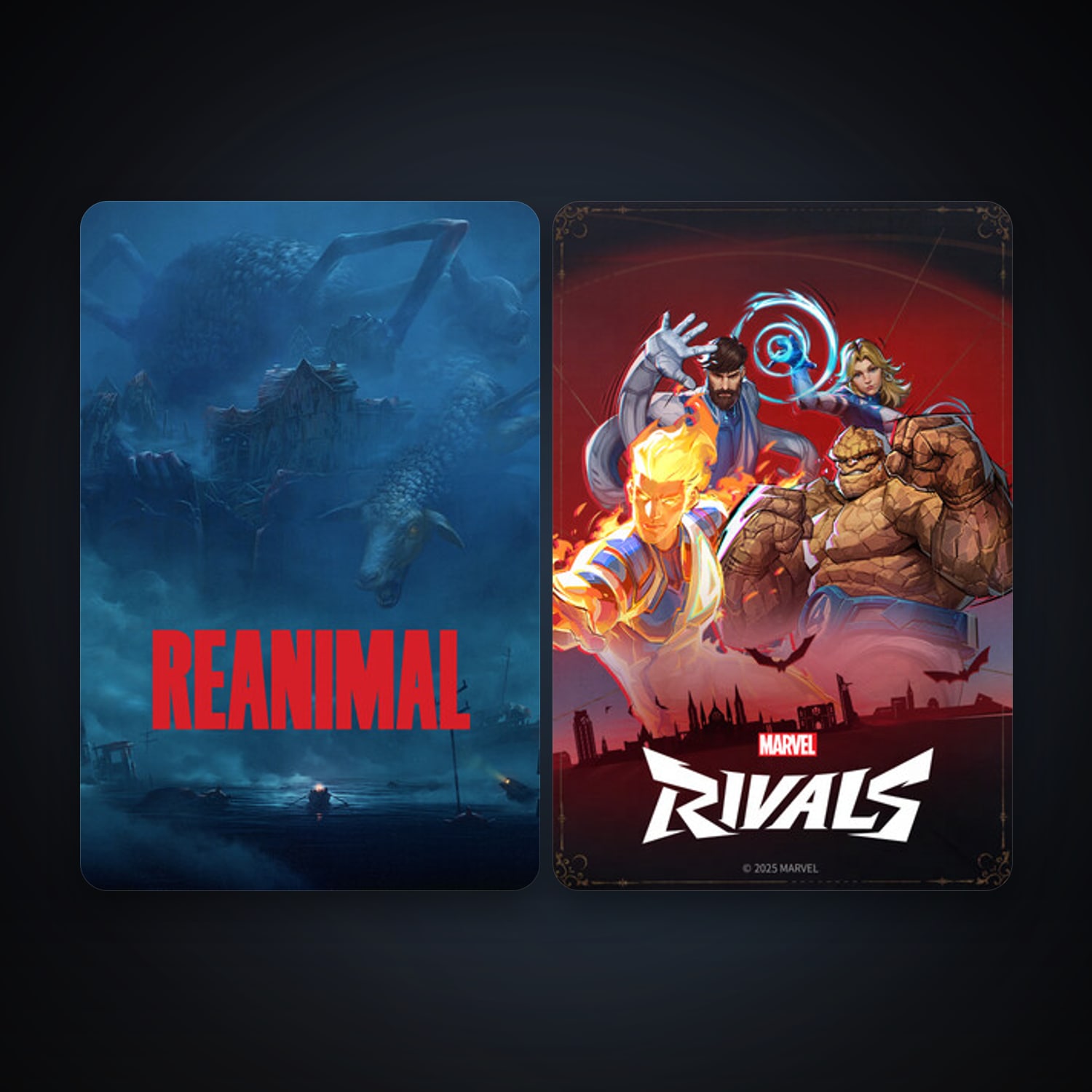 REANIMAL + Marvel Rivals, 5 games, clean — HabibiAccounts
