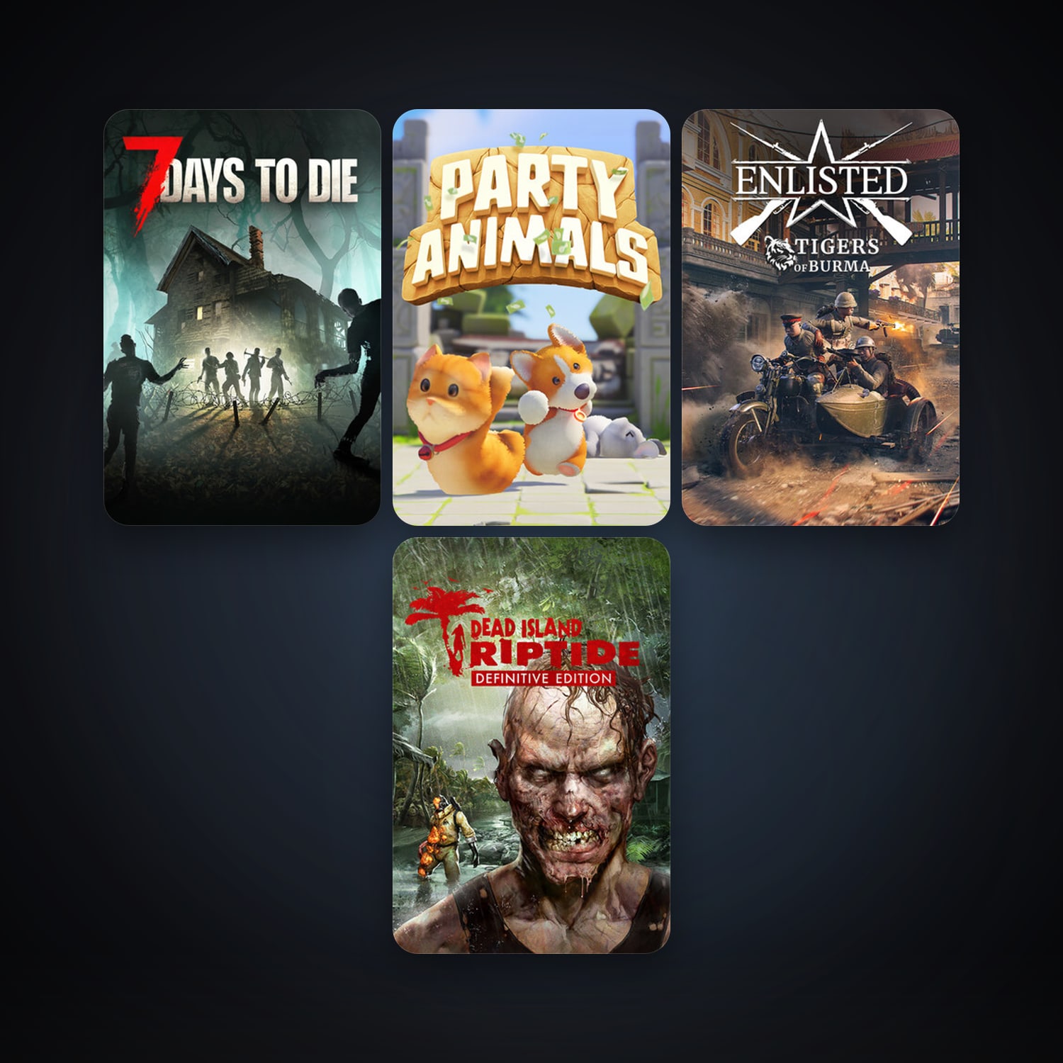 7 Days to Die + Dead Island: Riptide Definitive Edition, 5 games, clean — HabibiAccounts
