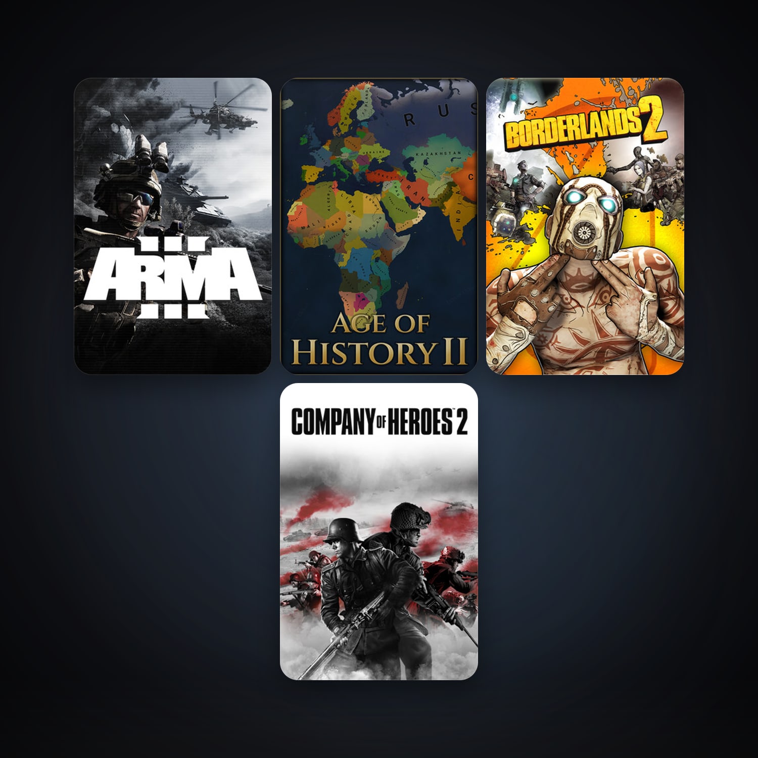 Free CS2 (No Prime) + Borderlands 2, 11 games, clean — HabibiAccounts