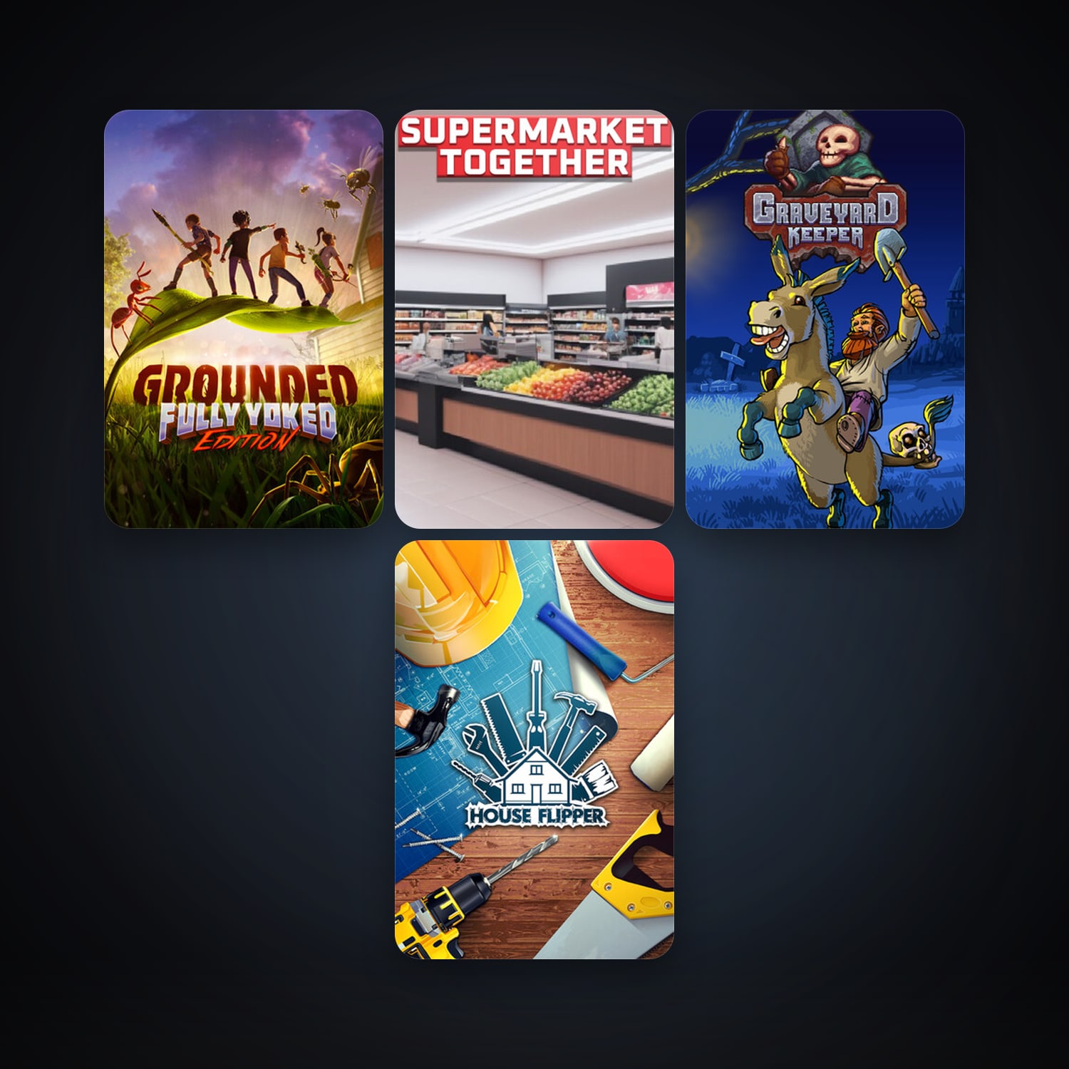 Graveyard Keeper + House Flipper, 7 games, clean — HabibiAccounts