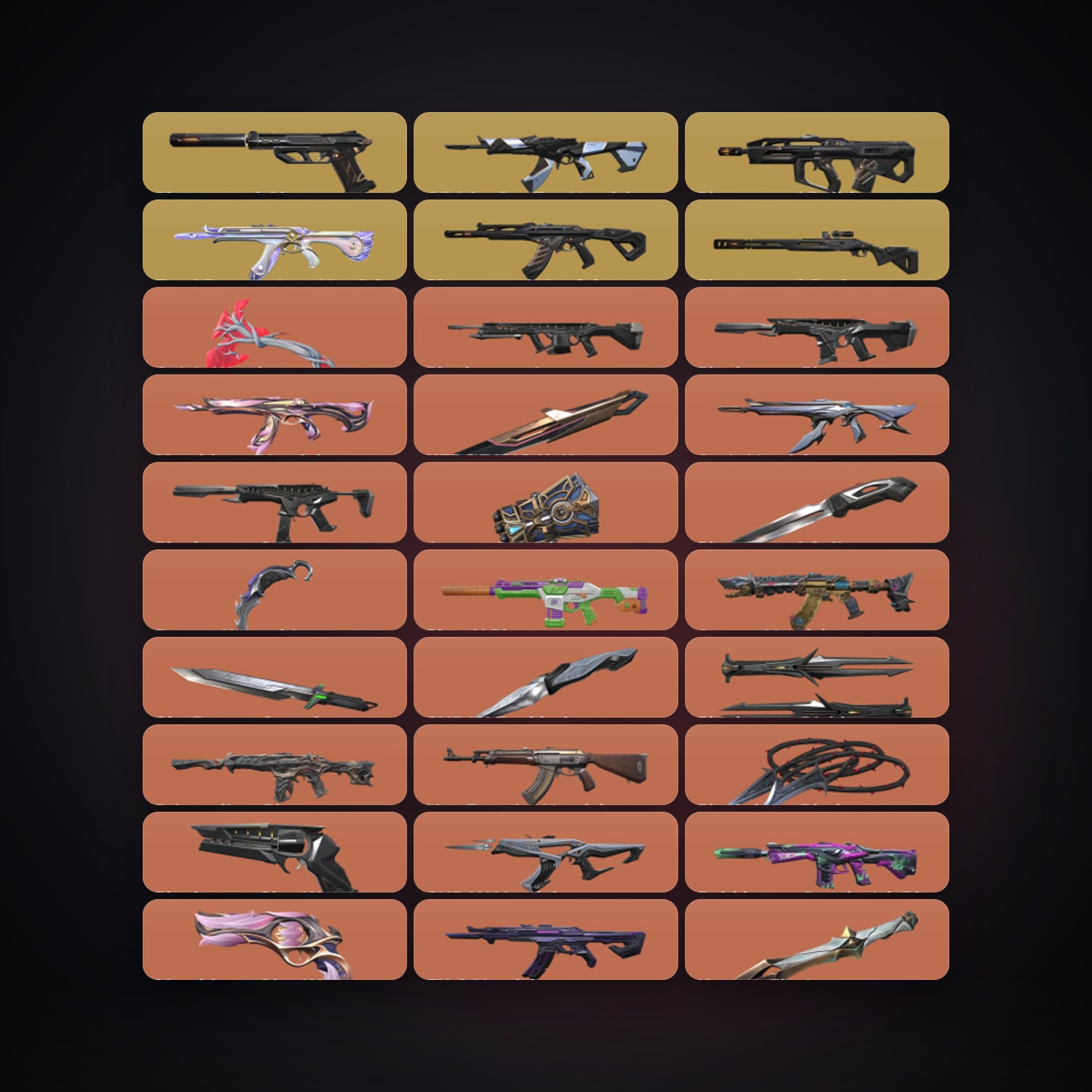 EU Plat 2 locker — 10 knives, 85 skins, lvl 120 — HabibiAccounts
