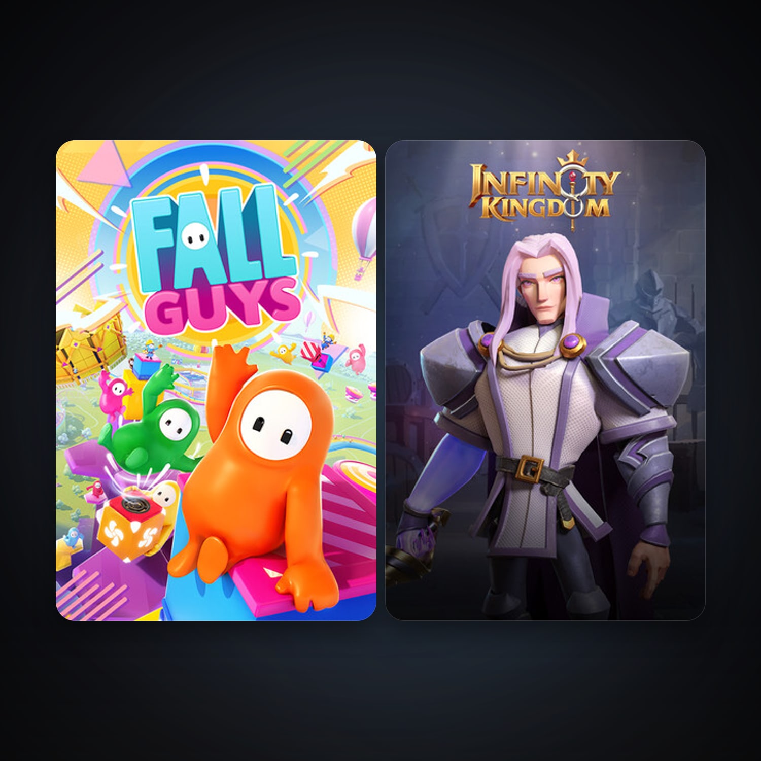 Fall Guys + Infinity Kingdom, 2 games, clean — HabibiAccounts