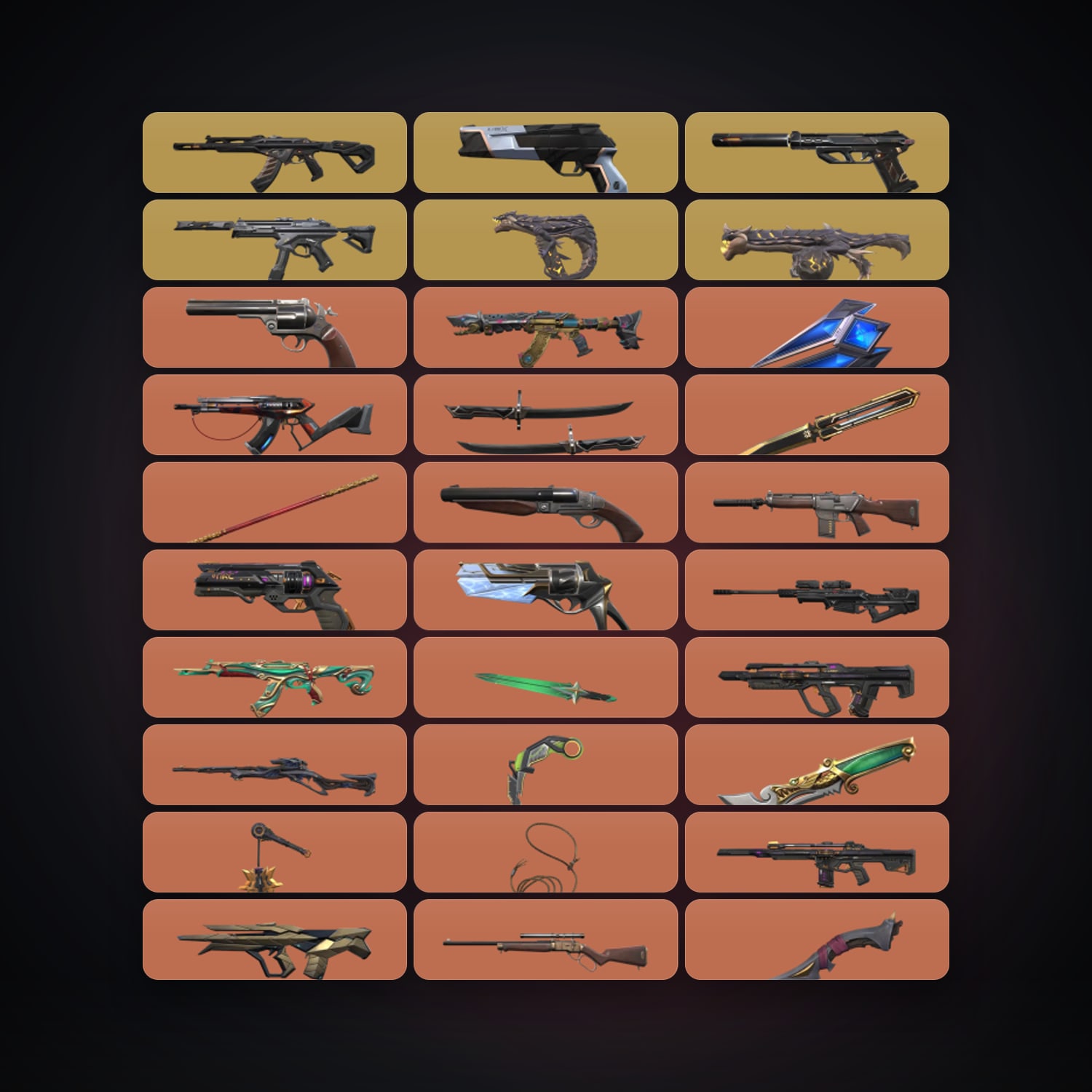 NA locker — 18 knives, 230 skins, lvl 170 — HabibiAccounts