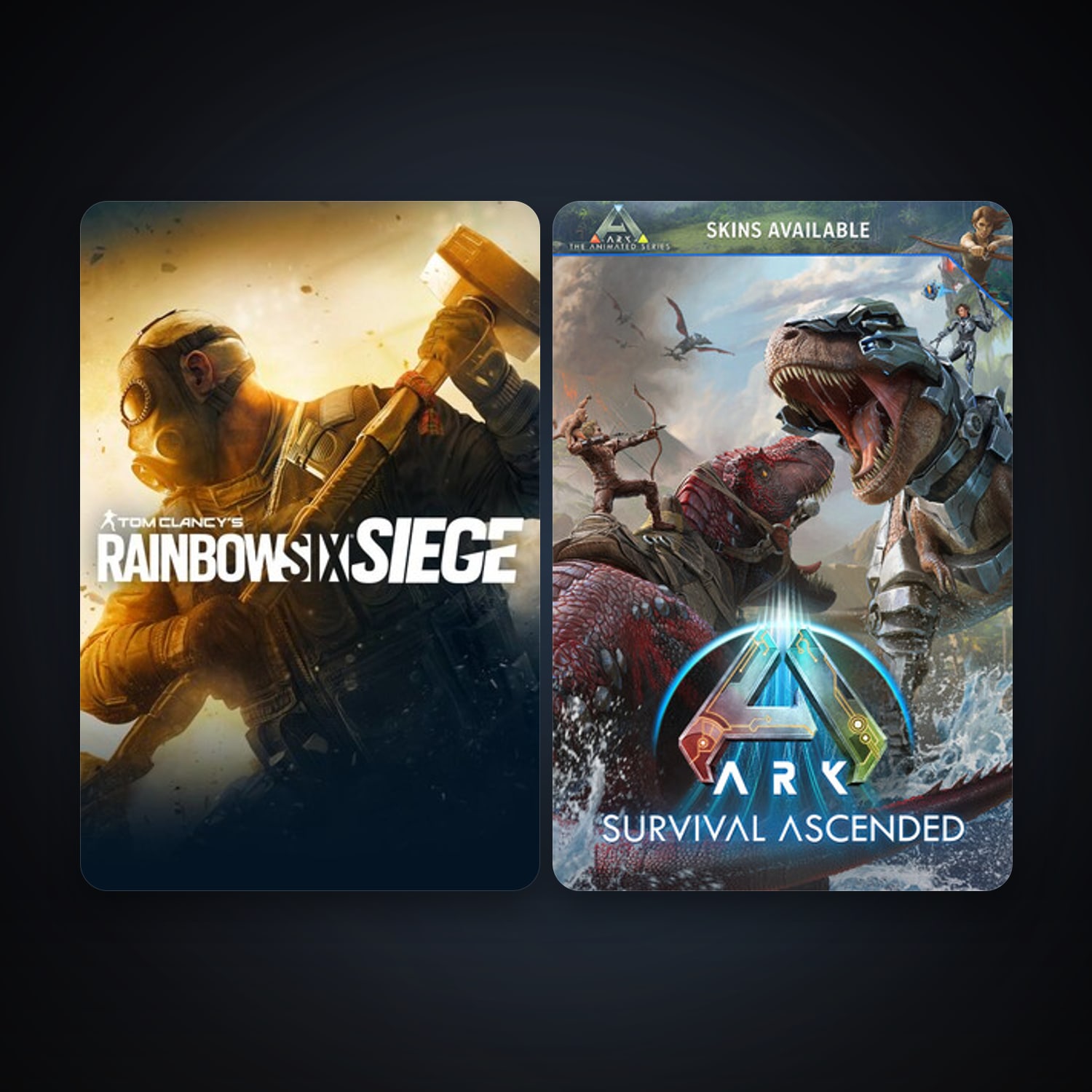 Tom Clancy's Rainbow Six Siege + ARK: Survival Ascended, 2 games, clean — HabibiAccounts