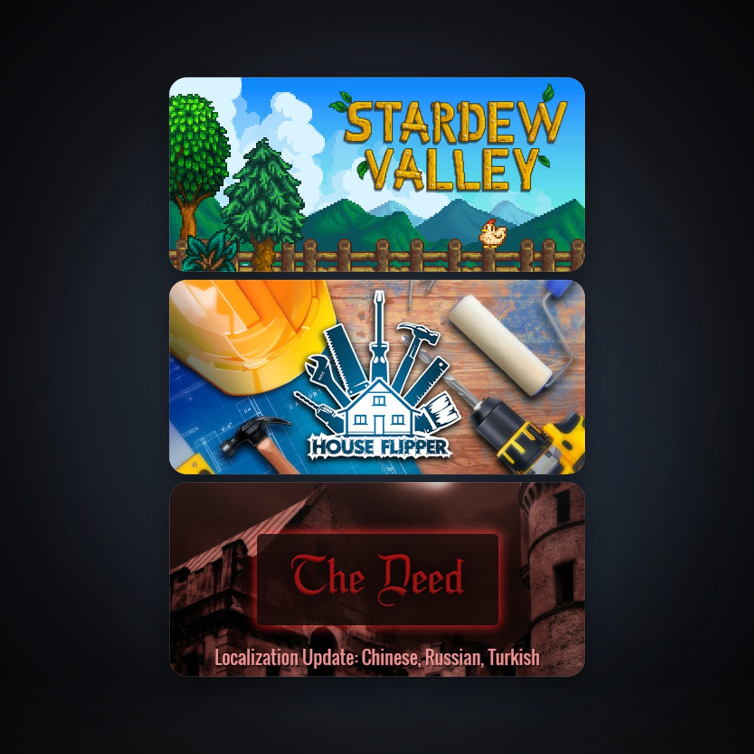 حساب ستيم فلين، Stardew Valley وThe Deed، 3 لعبة، صامد واضح — HabibiAccounts