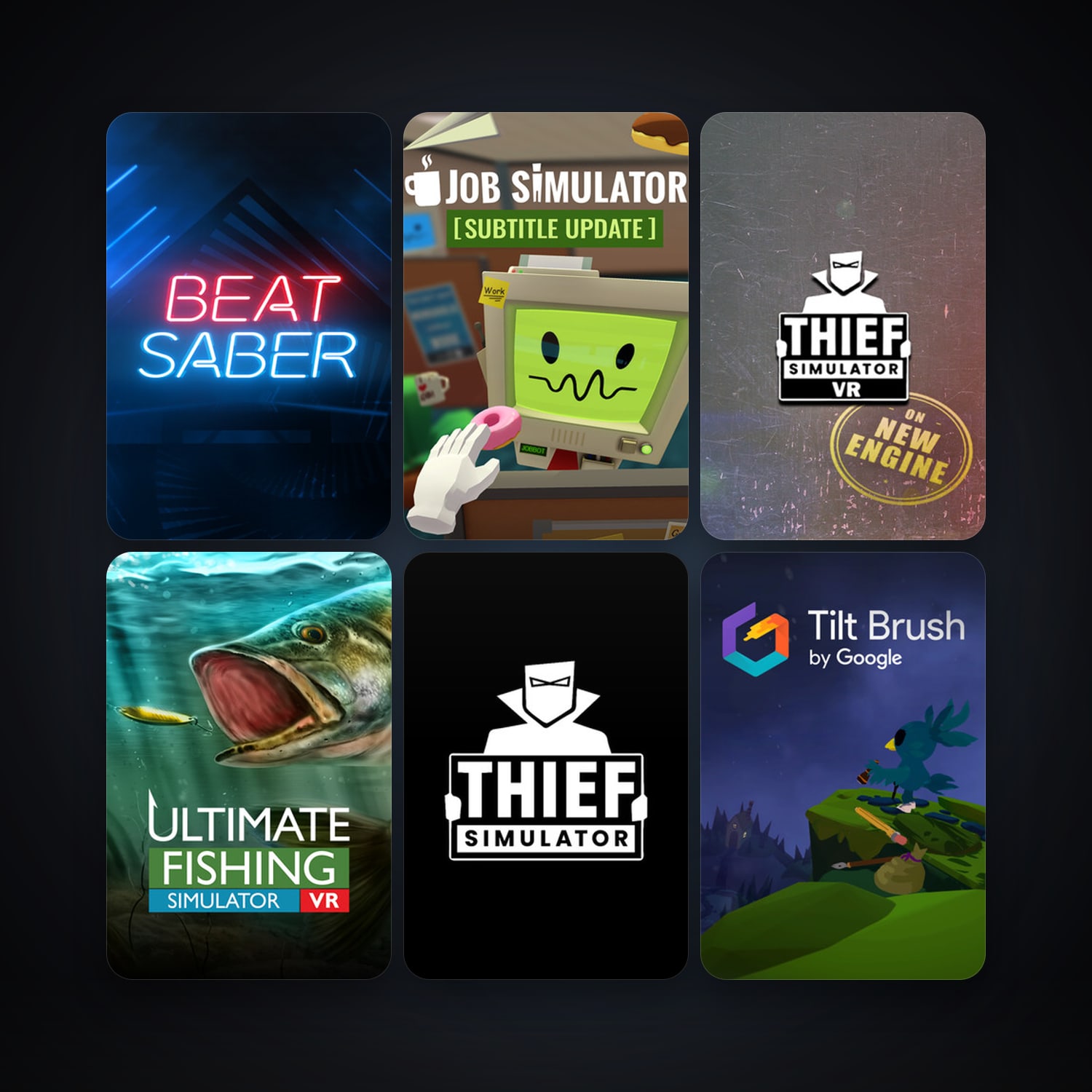 Tilt Brush + Job Simulator, 10 games, clean — HabibiAccounts