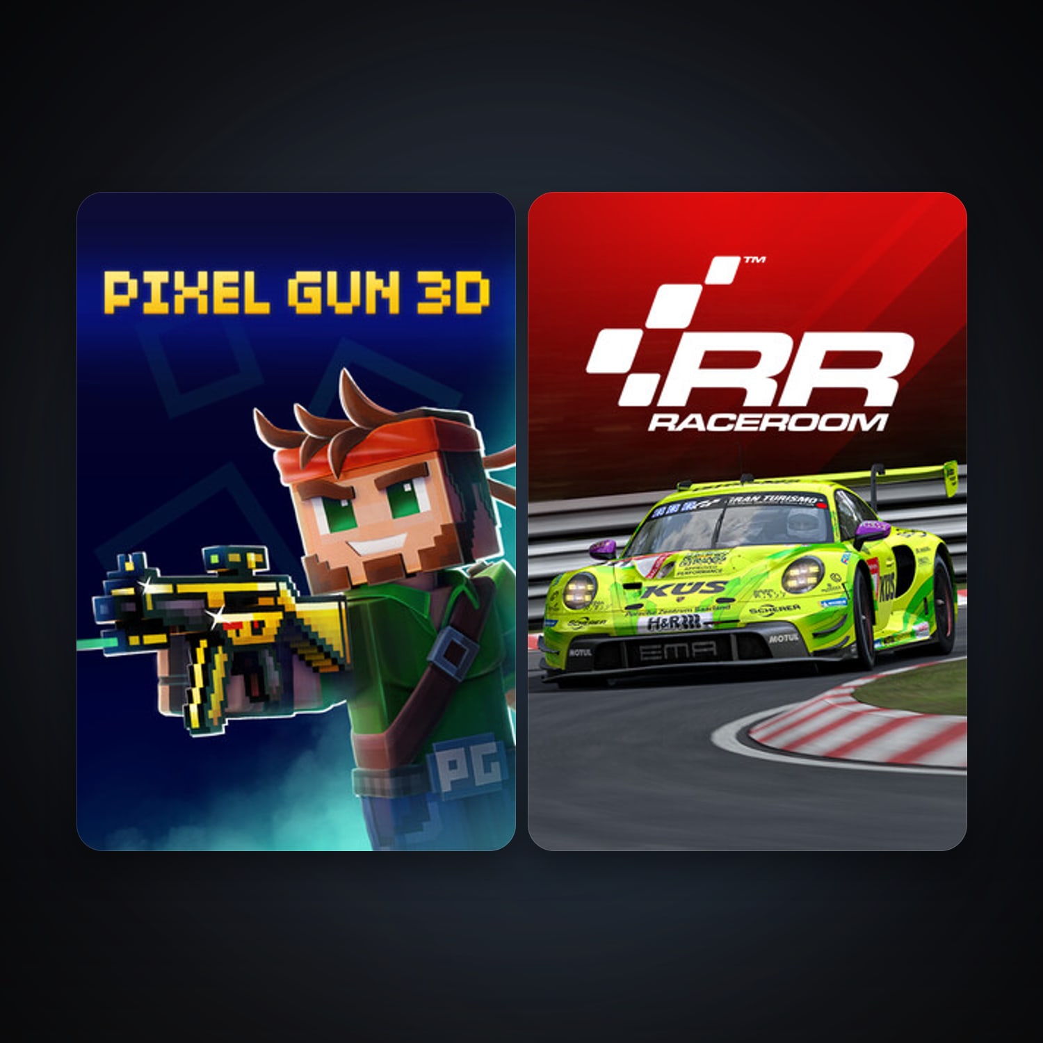Steam account: RaceRoom Racing Experience + Pixel Gun 3D: PC Edition, 7 games, clean — HabibiAccounts