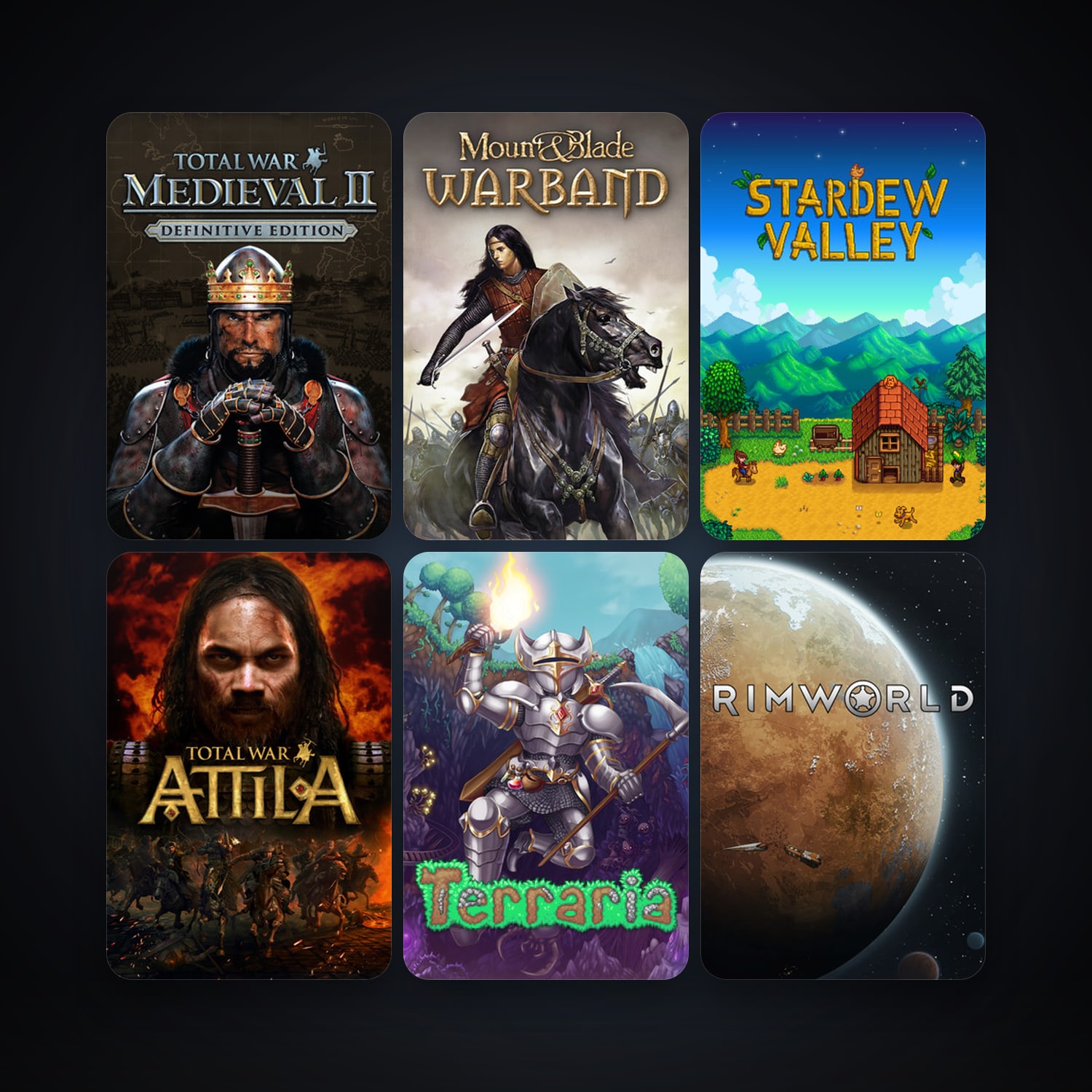 Medieval II: Total War + Mount & Blade: Warband, 51 games, clean — HabibiAccounts