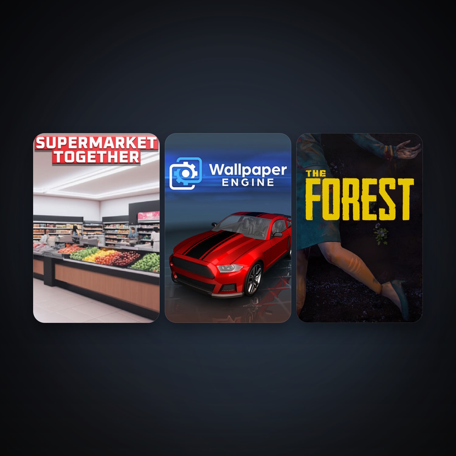 The Forest + Wallpaper Engine, 4 games, clean — HabibiAccounts
