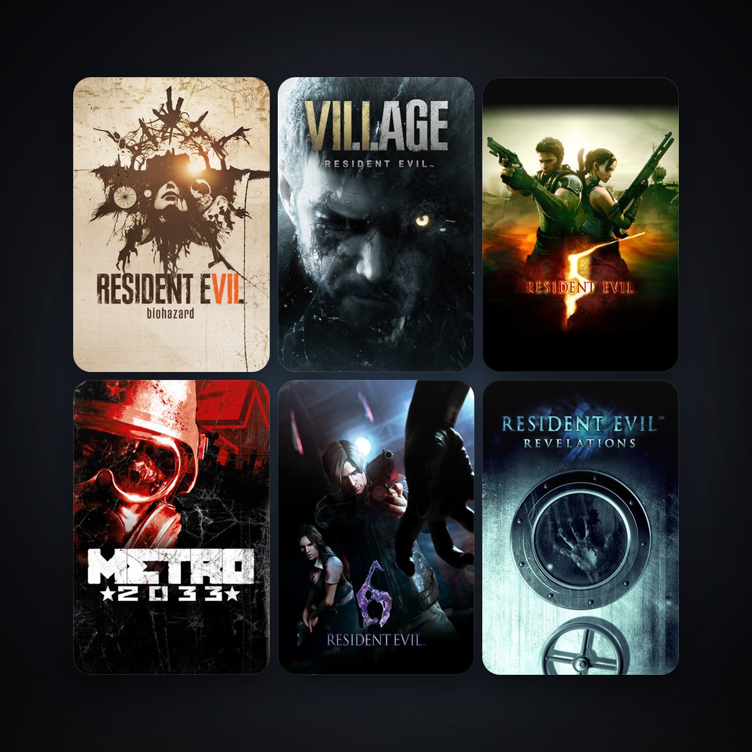 Resident Evil 5 + Metro 2033, 27 games, clean — HabibiAccounts