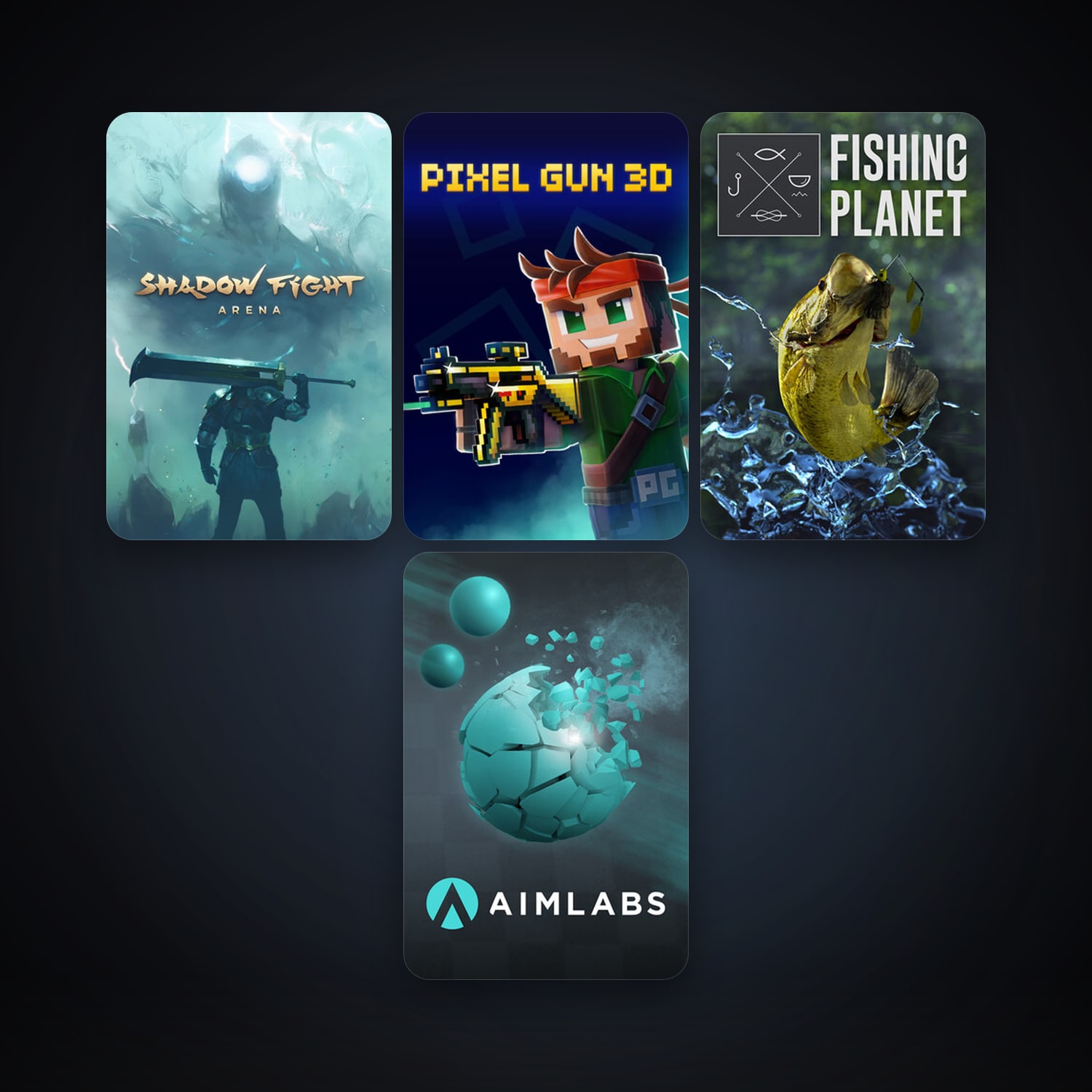 Fishing Planet + Aimlabs, 7 games, clean — HabibiAccounts