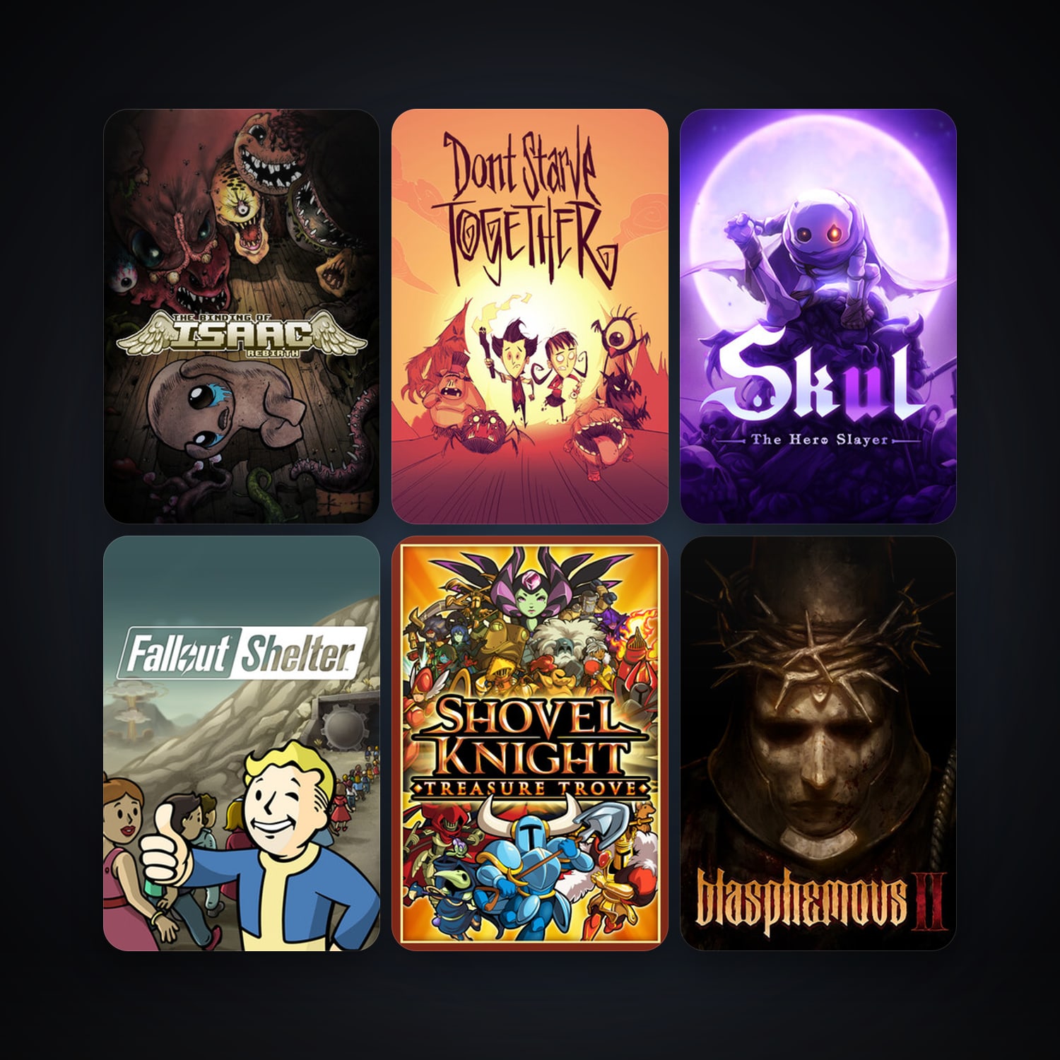 Shovel Knight: Treasure Trove + The Binding of Isaac: Rebirth, 48 games, clean — HabibiAccounts