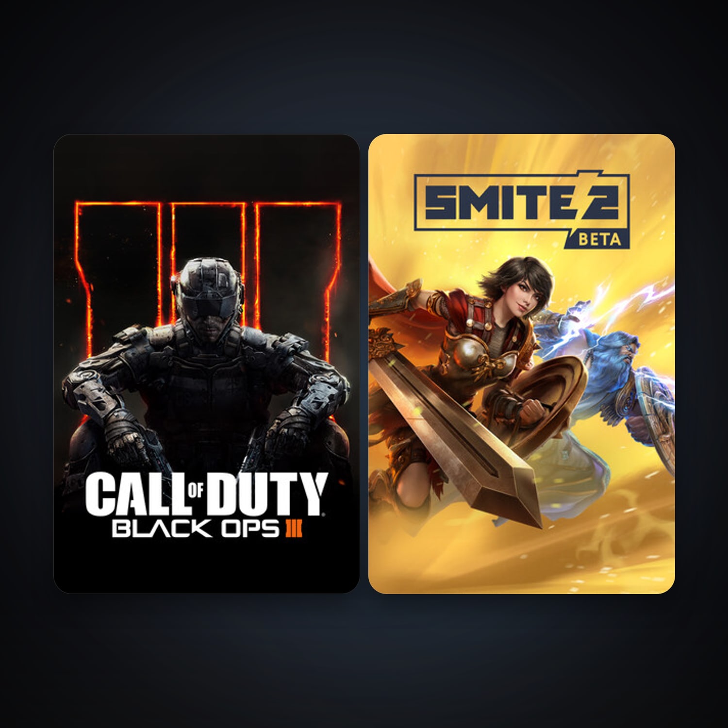 Call of Duty: Black Ops III + SMITE 2, 5 games, clean — HabibiAccounts