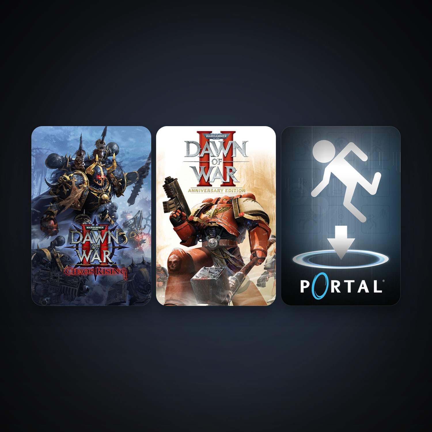 Portal + Warhammer 40,000: Dawn of War II, 4 games, Steam 10, clean — HabibiAccounts