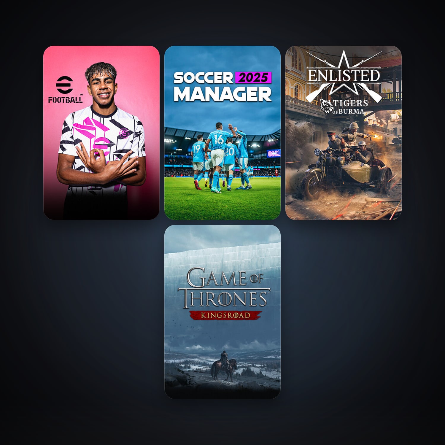 eFootball 2024 + Enlisted, 10 games, clean — HabibiAccounts