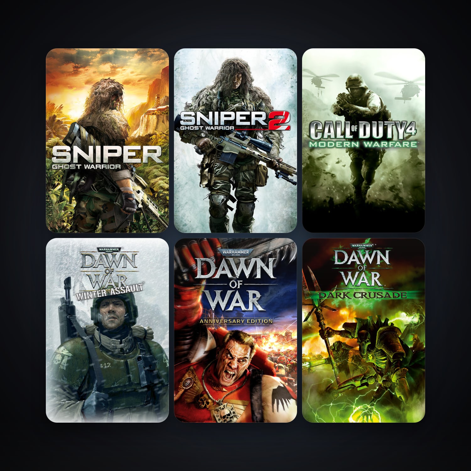 Warhammer 40,000: Dawn of War - Game of the Year Edition + Warhammer 40,000: Dawn of War - Dark Crusade, 15 games, clean — HabibiAccounts