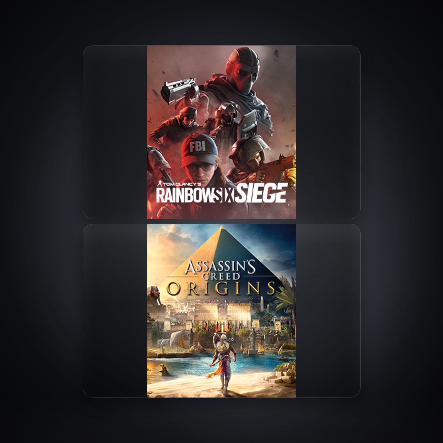 Ubisoft Tom Clancy's Rainbow Six Siege (Steam) + Assassin's Creed Origins — BE — HabibiAccounts