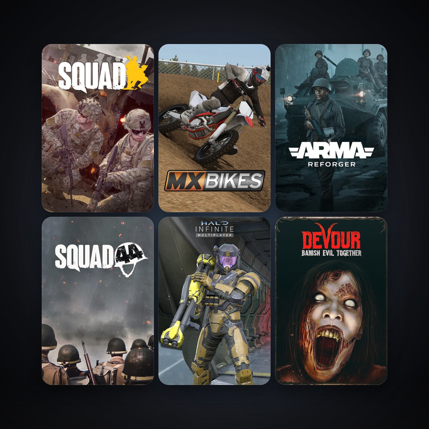 Squad + MX Bikes, 12 games, clean — HabibiAccounts