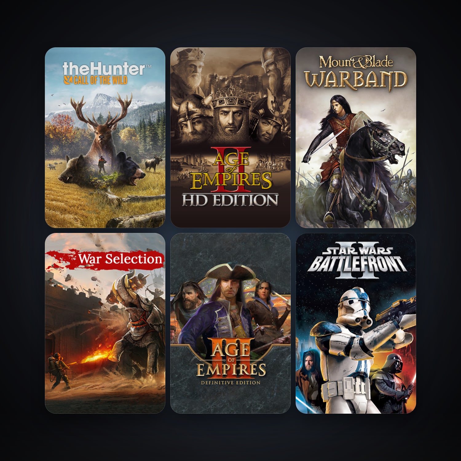 Star Wars: Battlefront 2 (Classic, 2005) + Mount & Blade: Warband, 11 games, clean — HabibiAccounts
