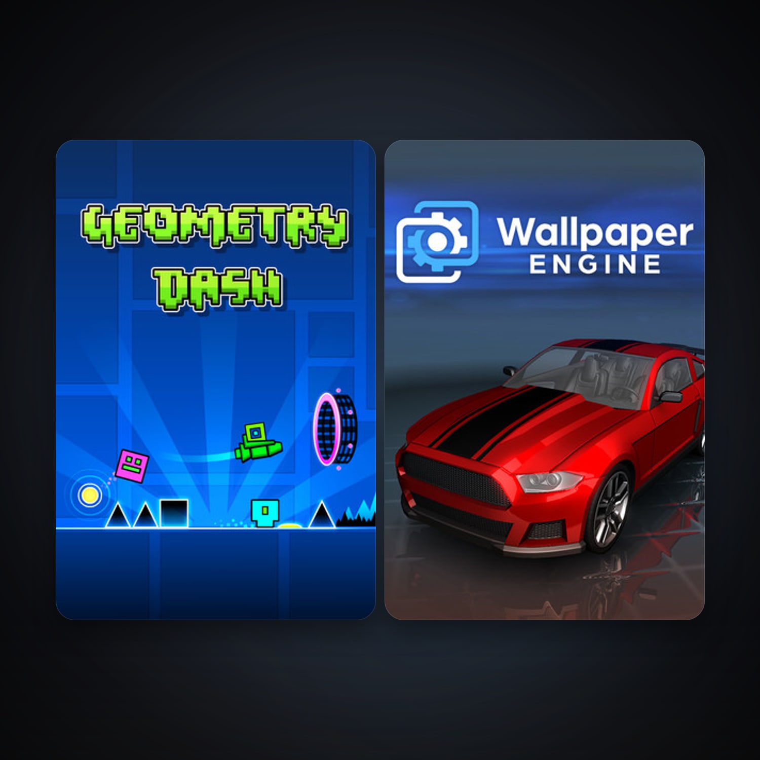 Geometry Dash + Wallpaper Engine, 3 games, clean — HabibiAccounts
