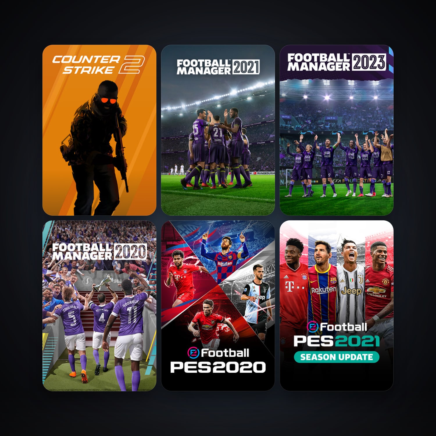 CS2 Prime + Pro Evolution Soccer 2016, 18 games, clean — HabibiAccounts
