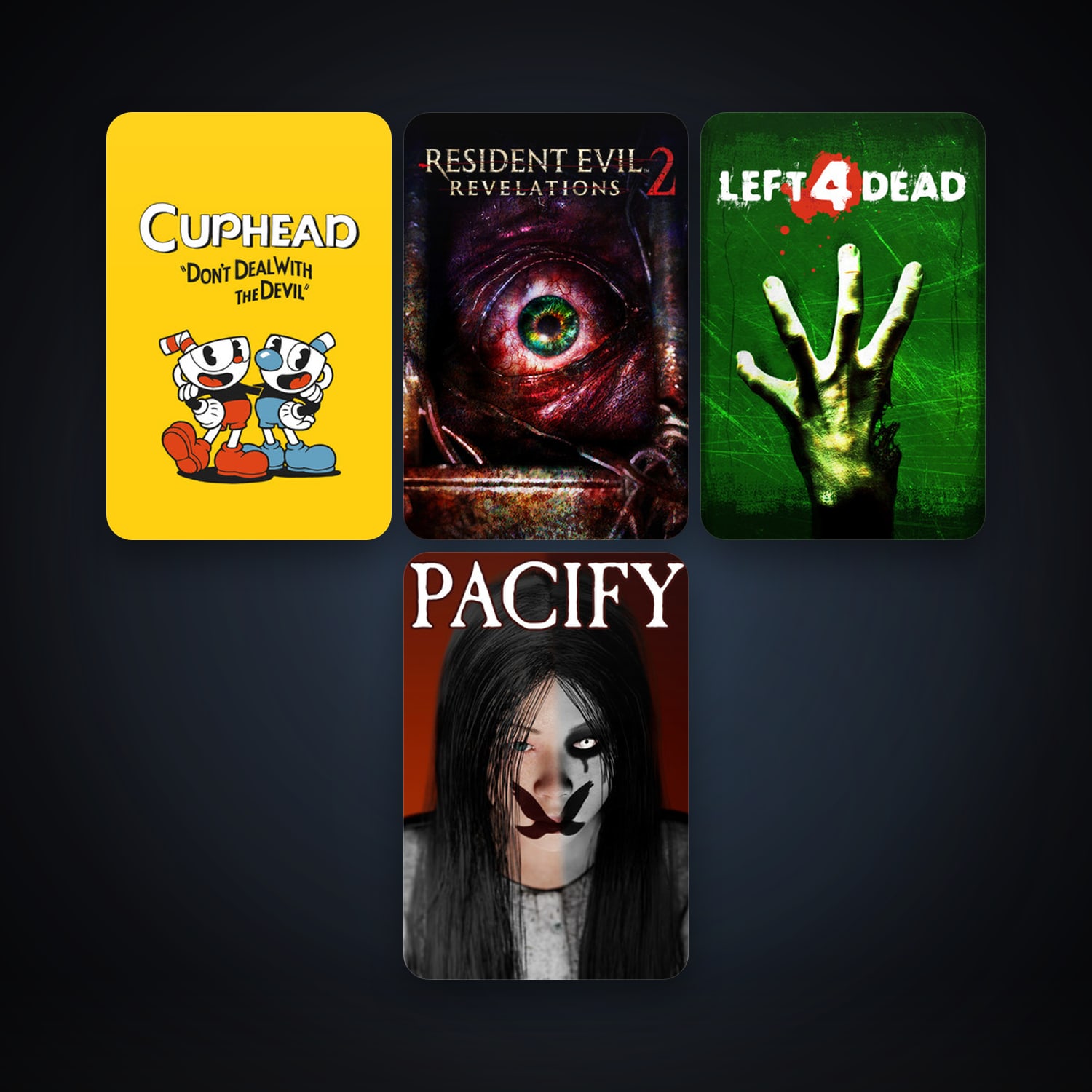 Left 4 Dead + Cuphead, 10 games, clean — HabibiAccounts