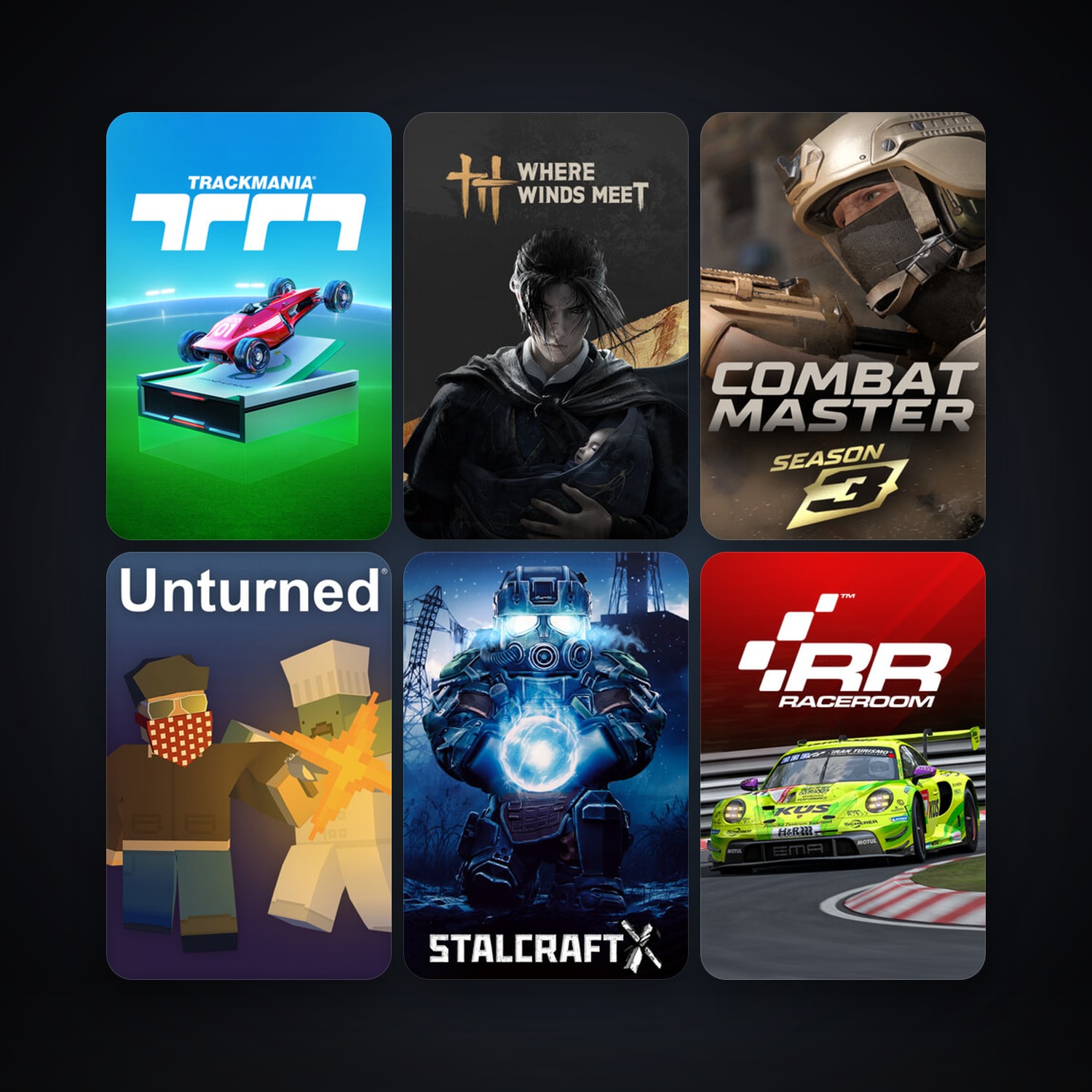 RaceRoom Racing Experience + Unturned, 18 games, clean — HabibiAccounts