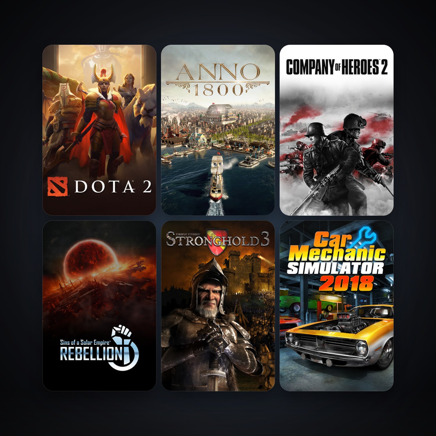 Dota 2 + Stronghold 3 Gold, 9 games, clean — HabibiAccounts