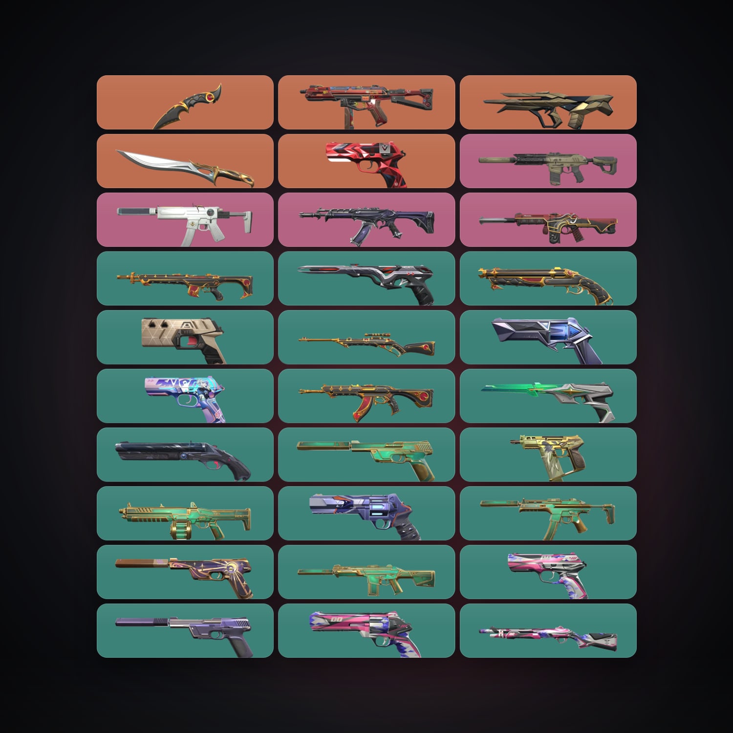 AP Plat 1 locker — 2 knives, 32 skins, lvl 197 — HabibiAccounts