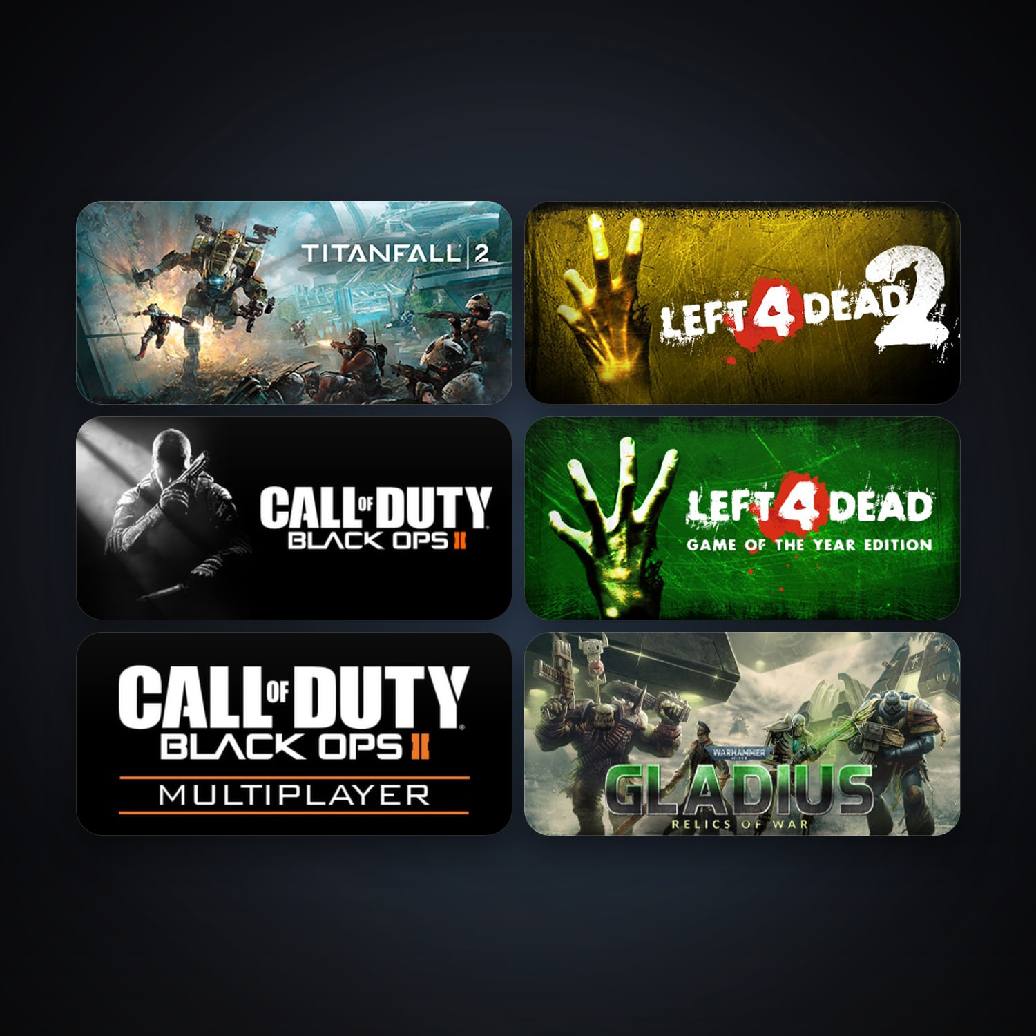 Left 4 Dead + Left 4 Dead 2, 10 games, clean — HabibiAccounts