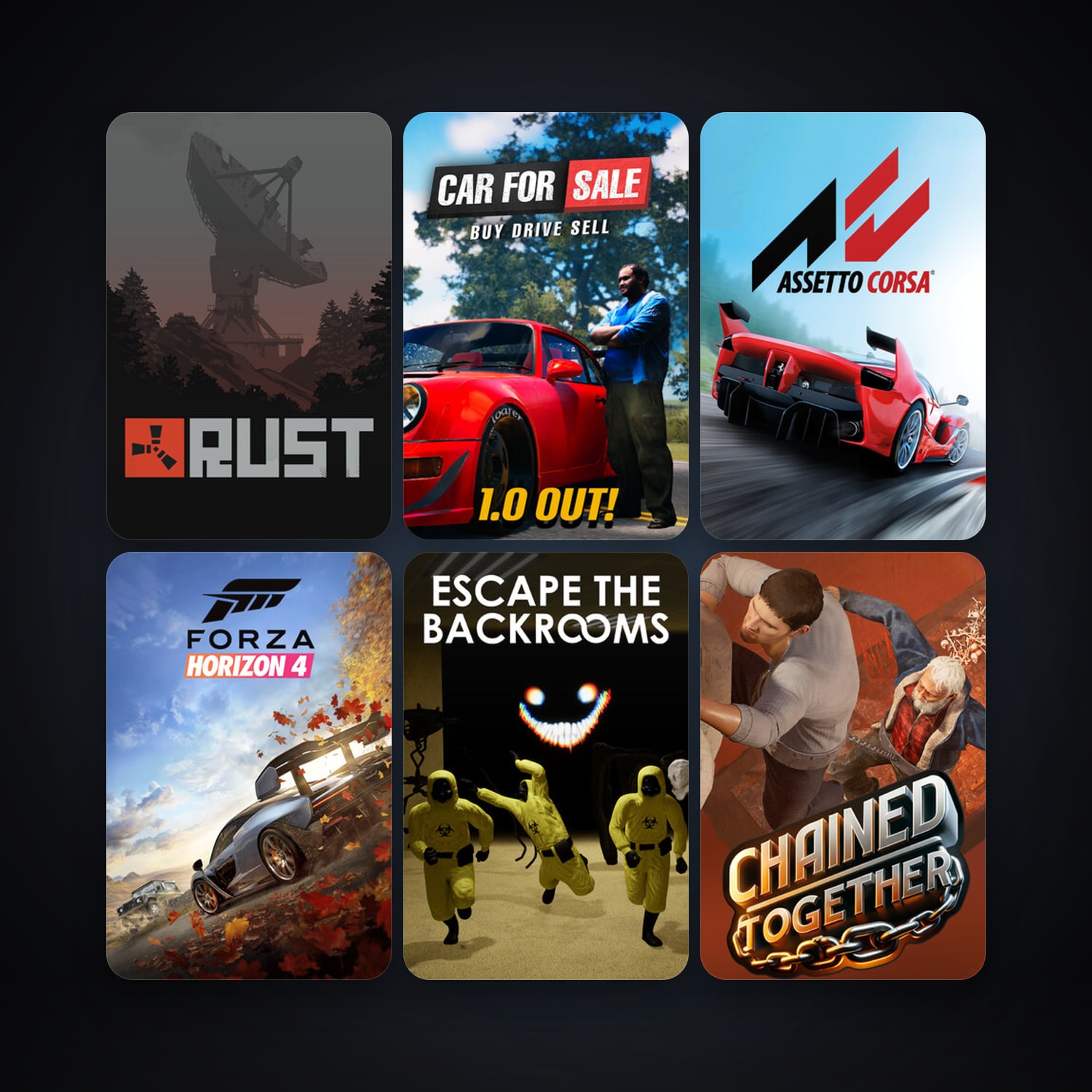 Assetto Corsa + Rust, 31 games, clean — HabibiAccounts