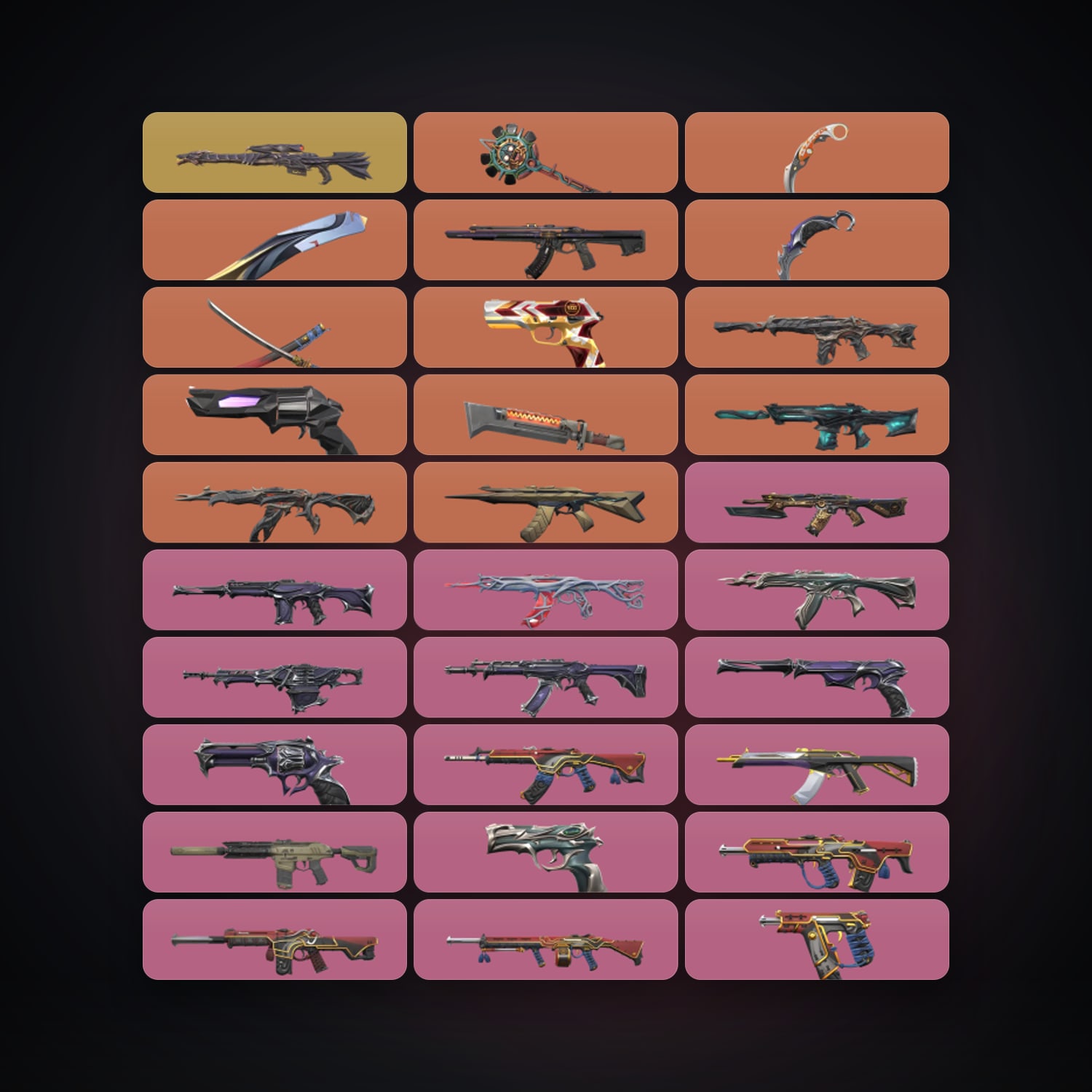 NA Gold 2 locker — 6 knives, 101 skins, lvl 252 — HabibiAccounts