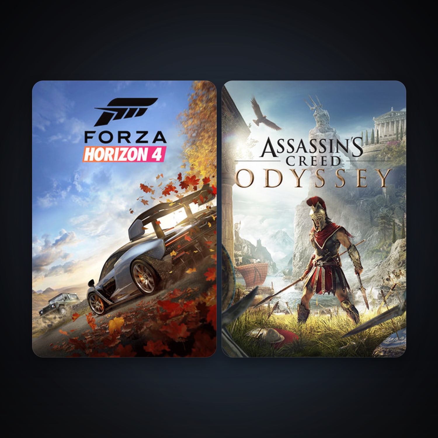 Assassin's Creed Odyssey + Forza Horizon 4, 2 games, clean — HabibiAccounts
