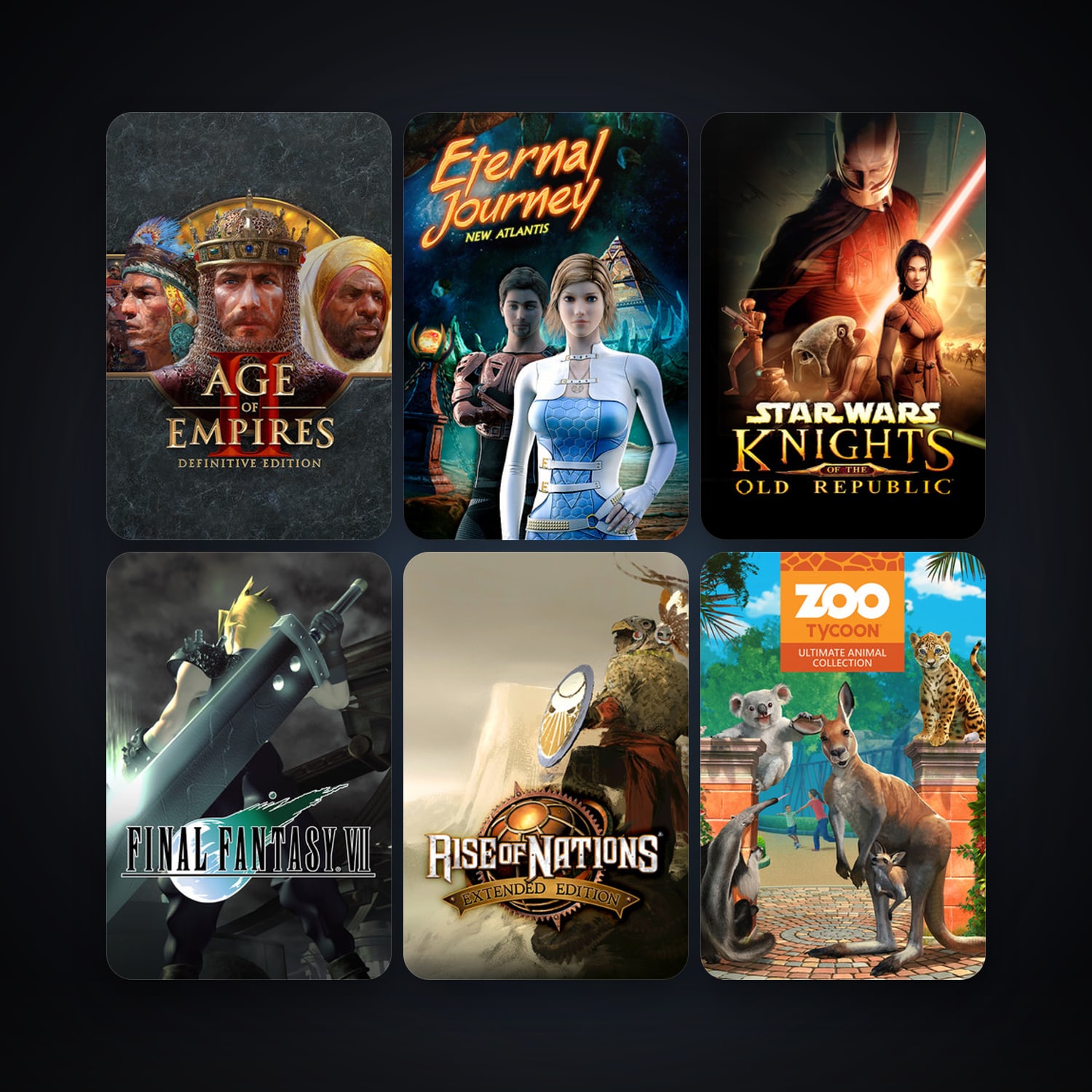 STAR WARS - Knights of the Old Republic + FINAL FANTASY VII, 16 games, clean — HabibiAccounts