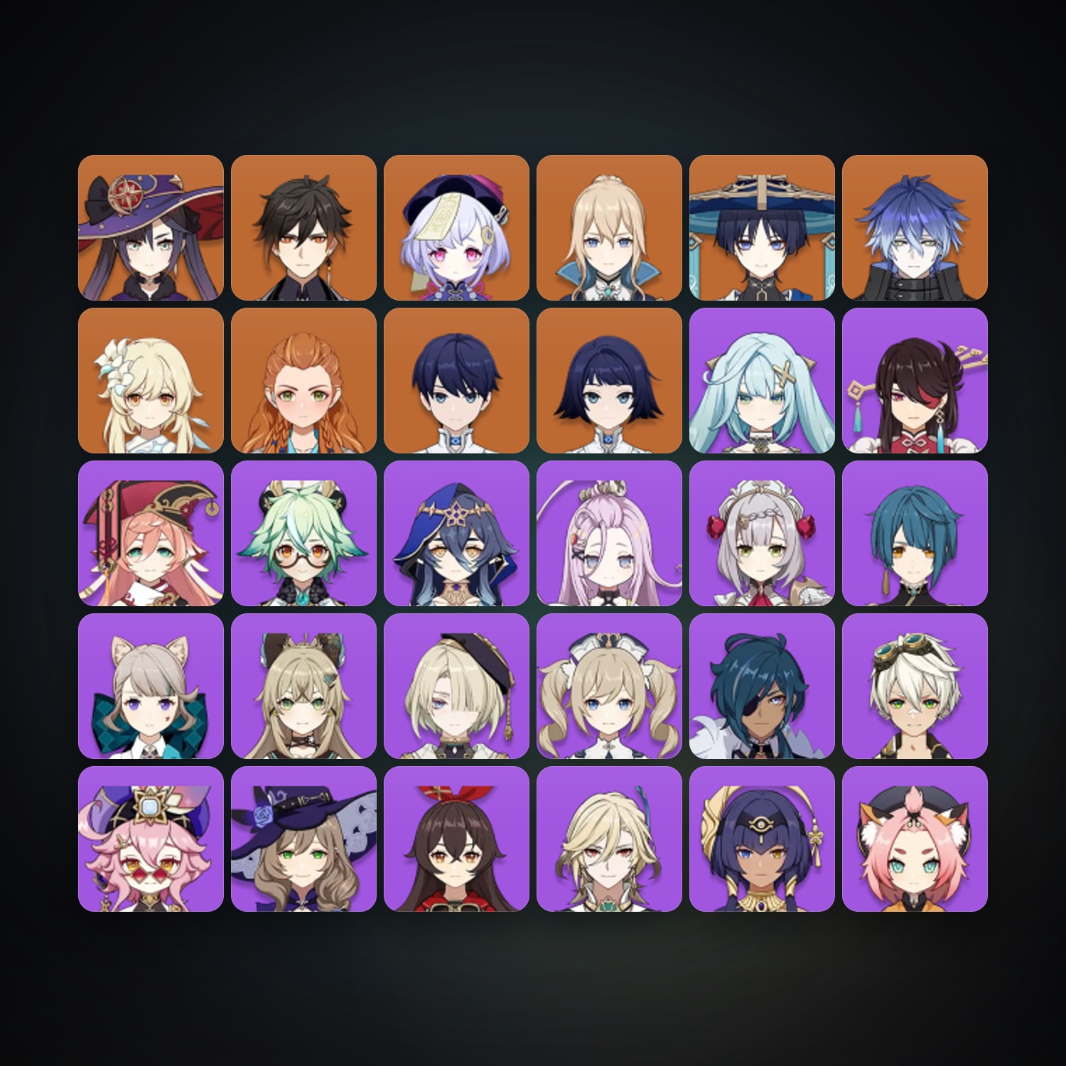 جينشن إمباكت | AR 35 | 32 شخصية | 6× 5★ — HabibiAccounts