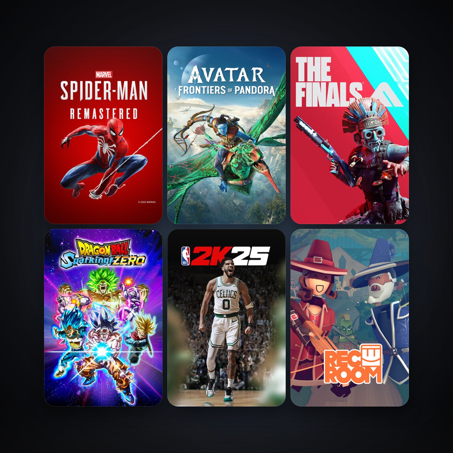 Rec Room + DRAGON BALL: Sparking! ZERO, 13 games, clean — HabibiAccounts