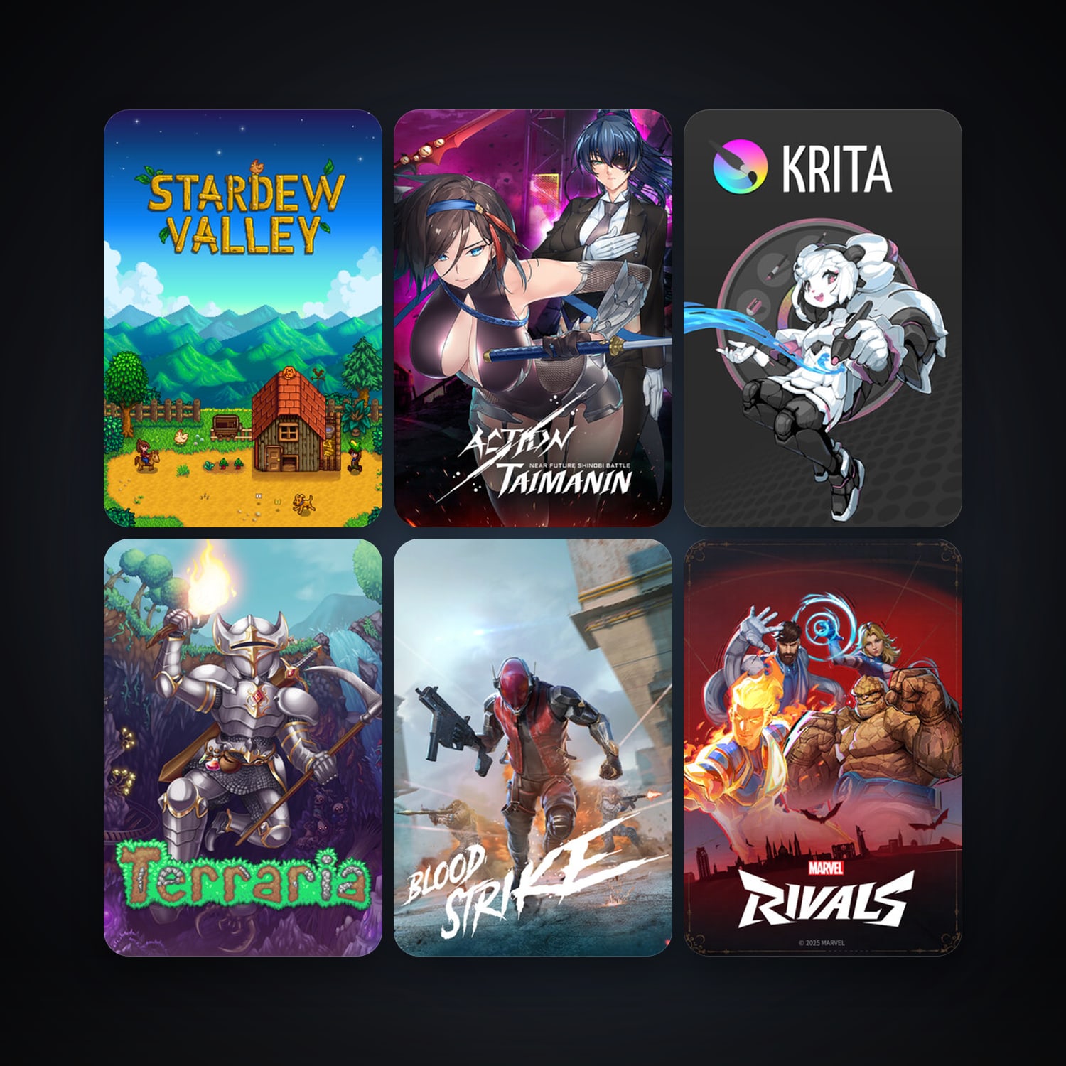 Terraria + Krita, 16 games, clean — HabibiAccounts