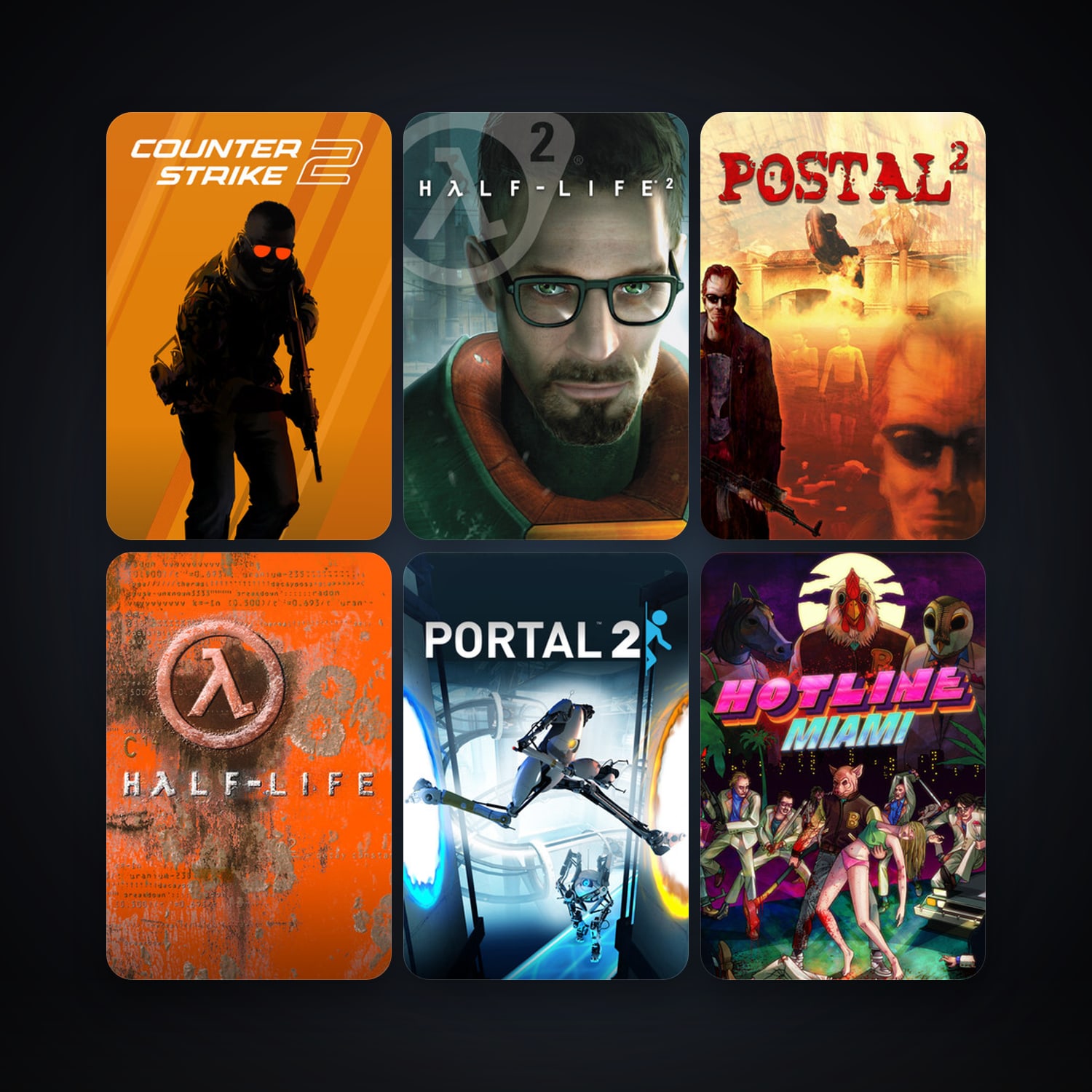 Half-Life + Half-Life 2, 74 games, clean — HabibiAccounts