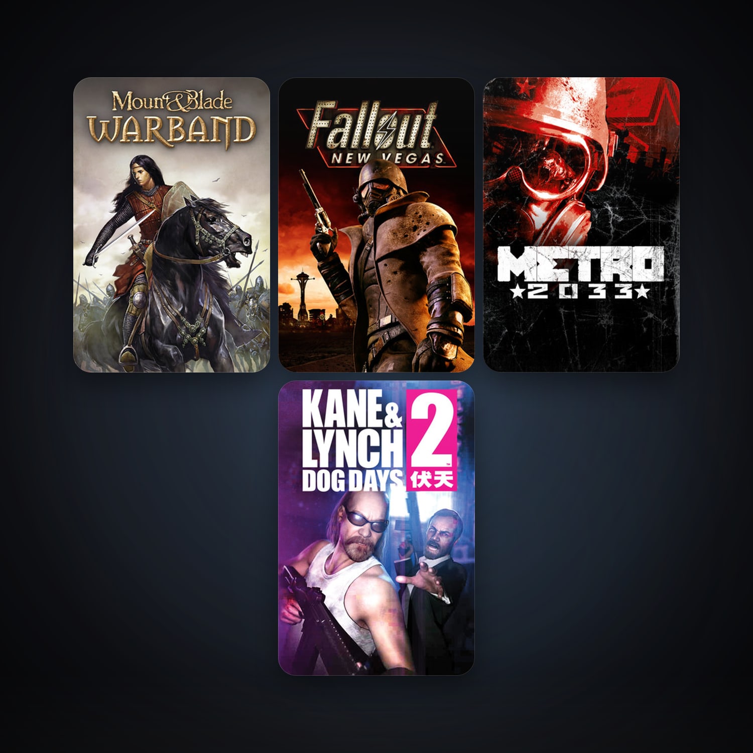 Fallout: New Vegas + Kane & Lynch 2: Dog Days, 4 games, clean — HabibiAccounts