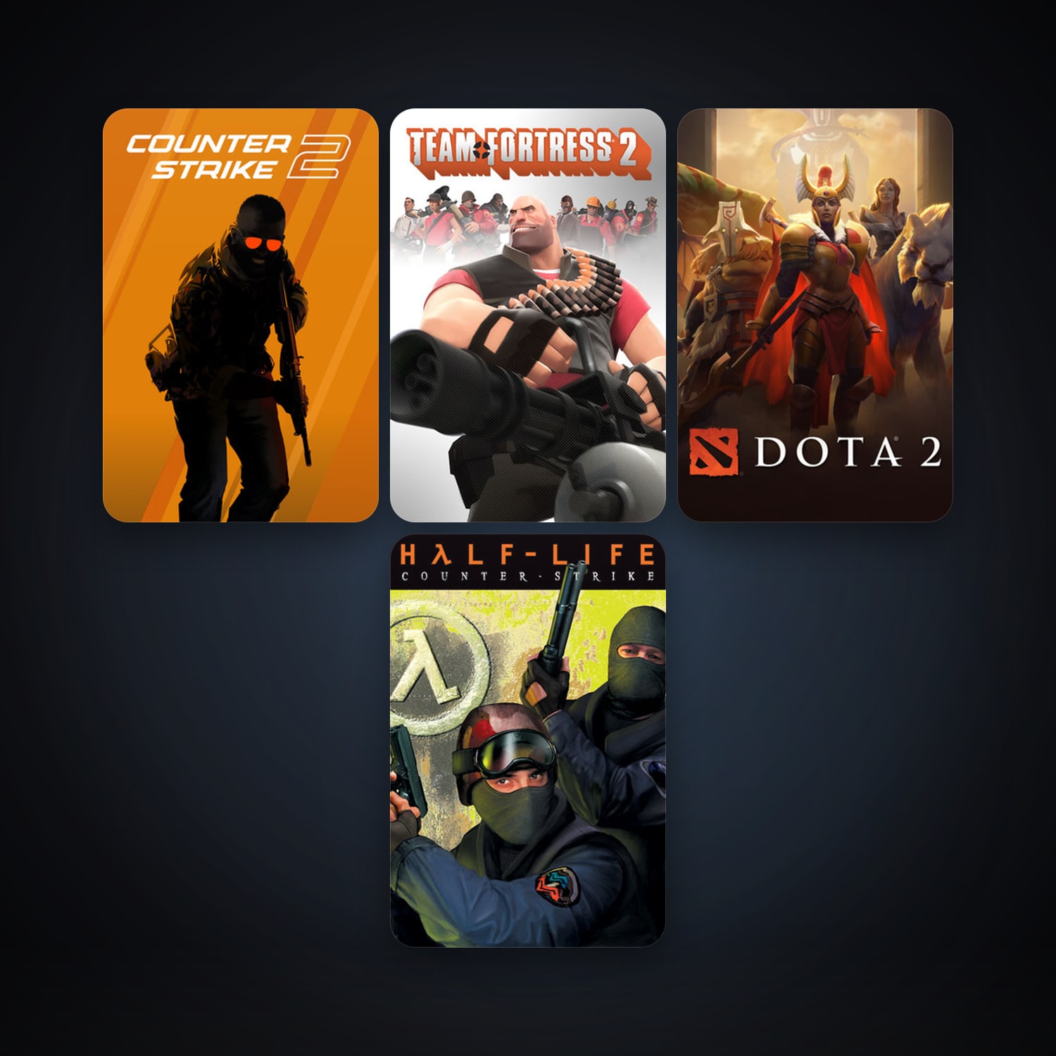Counter-Strike + Day of Defeat, 9 games, Steam 10, clean — HabibiAccounts