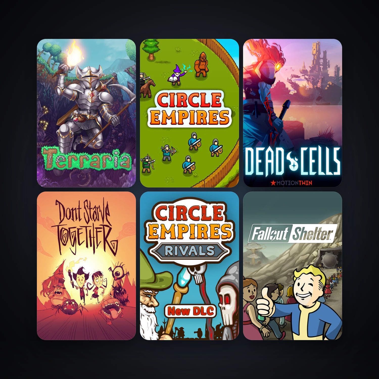 Terraria + Don't Starve Together, 15 games, clean — HabibiAccounts