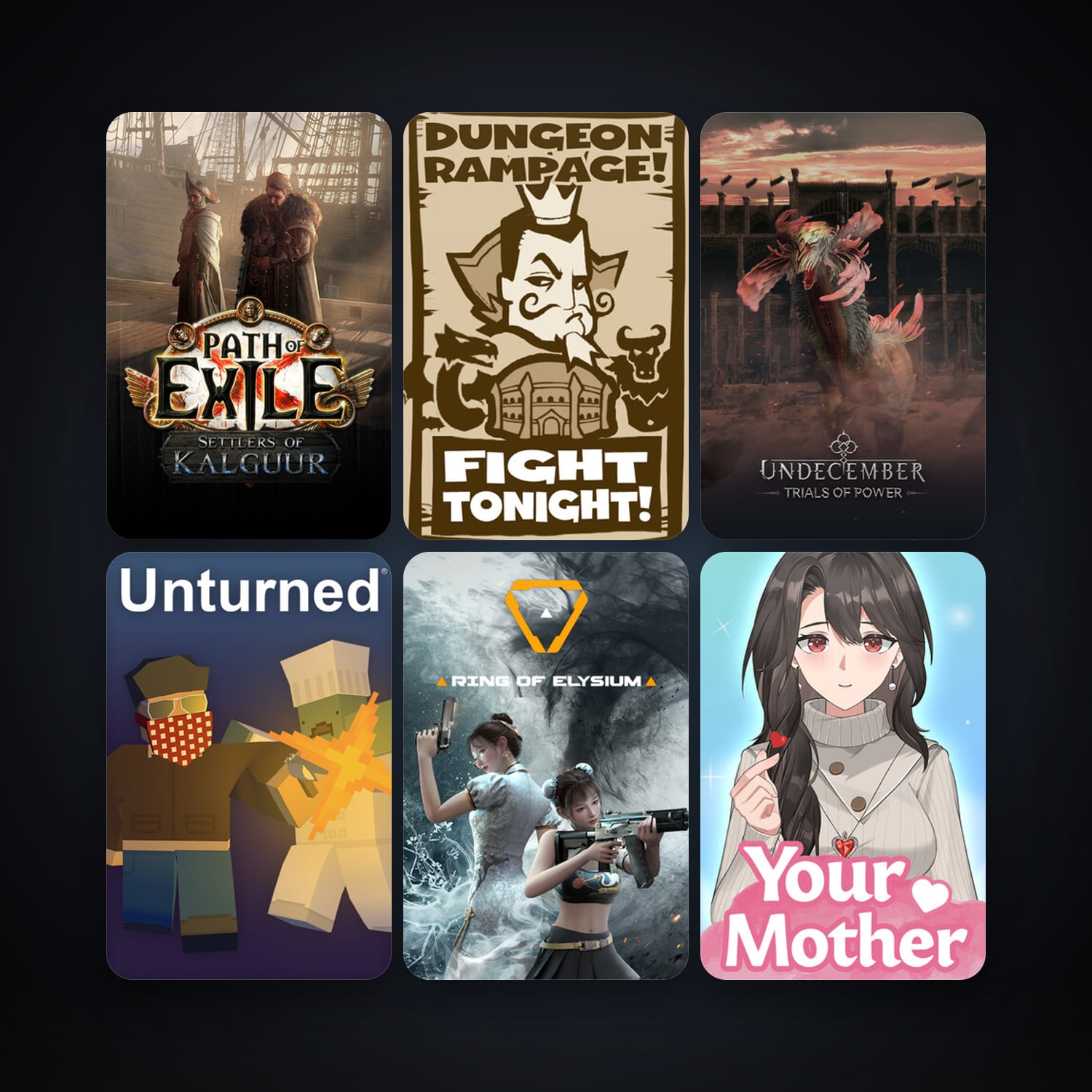 Path of Exile + Unturned, 14 games, clean — HabibiAccounts
