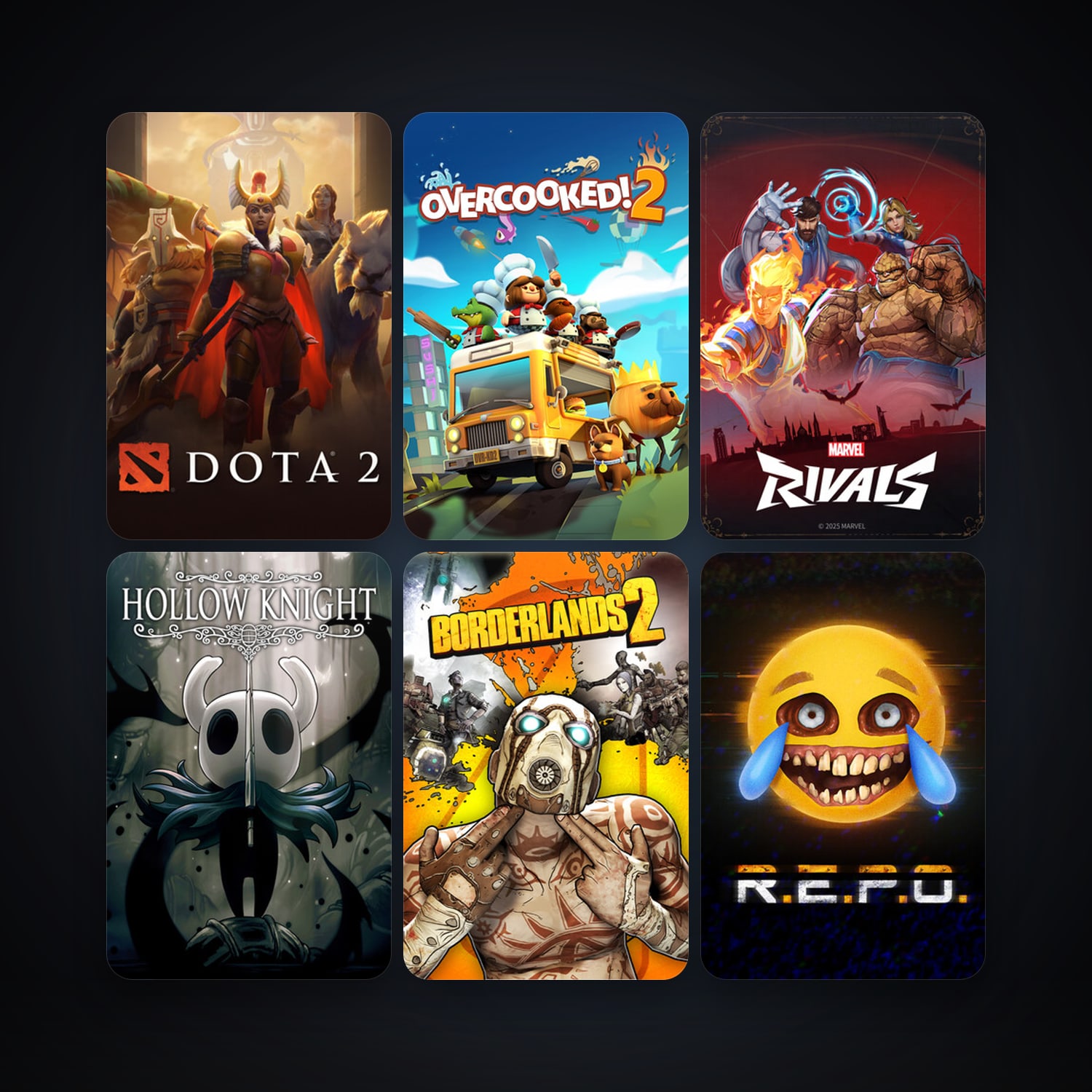 Dota 2 + Borderlands 2, 9 games, clean — HabibiAccounts