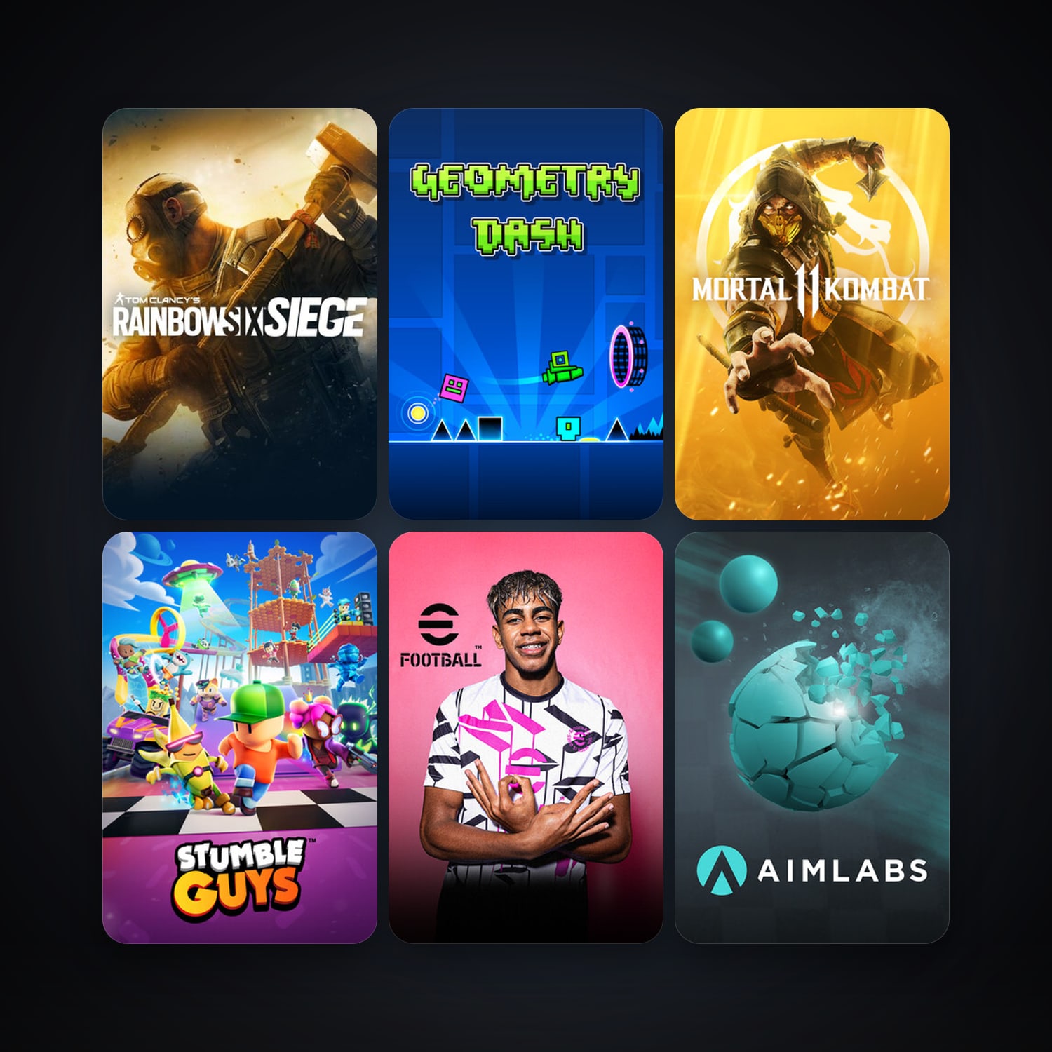 Geometry Dash + Tom Clancy's Rainbow Six Siege, 28 games, clean — HabibiAccounts