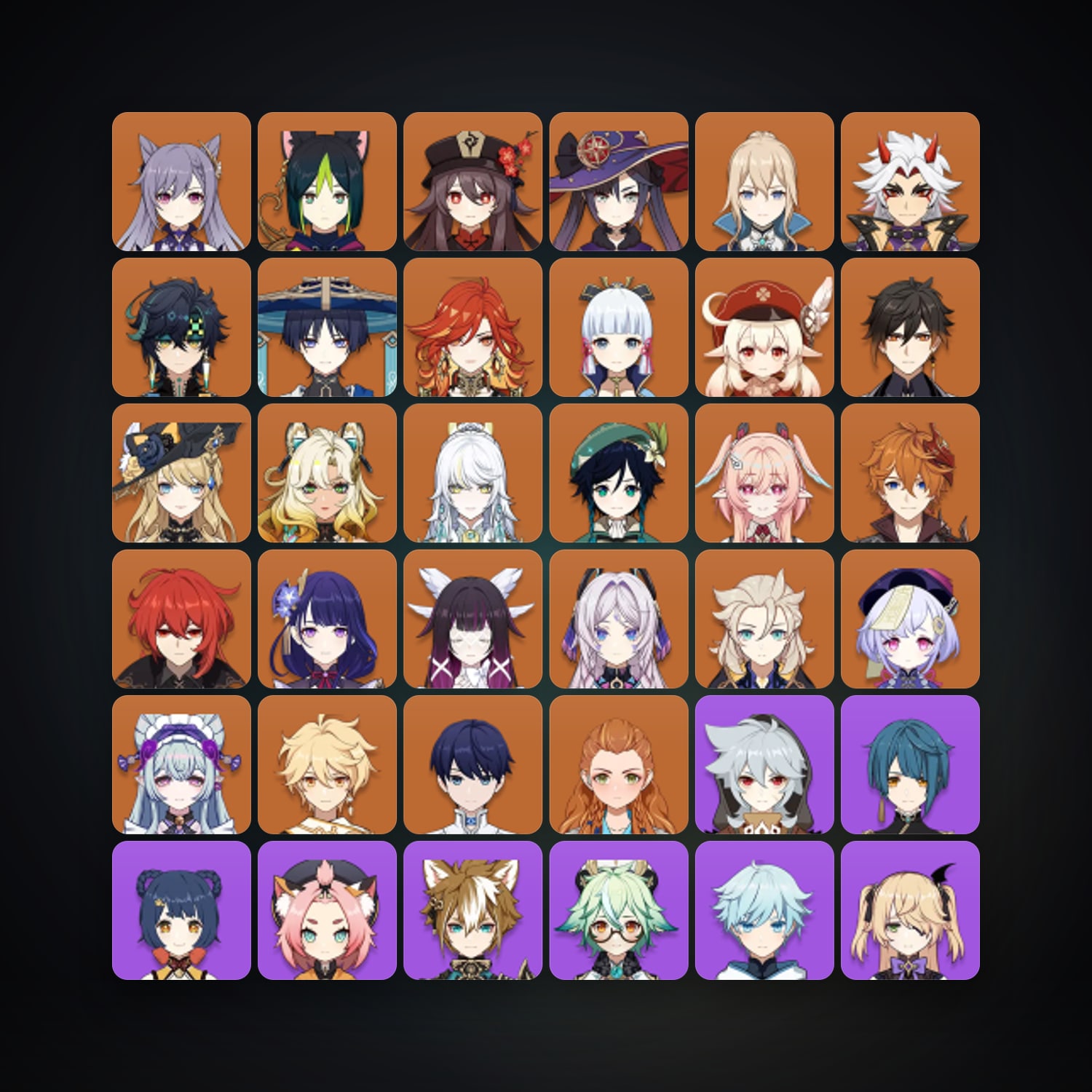 جينشن إمباكت | AR 60 | 72 شخصية | 25× 5★ — HabibiAccounts