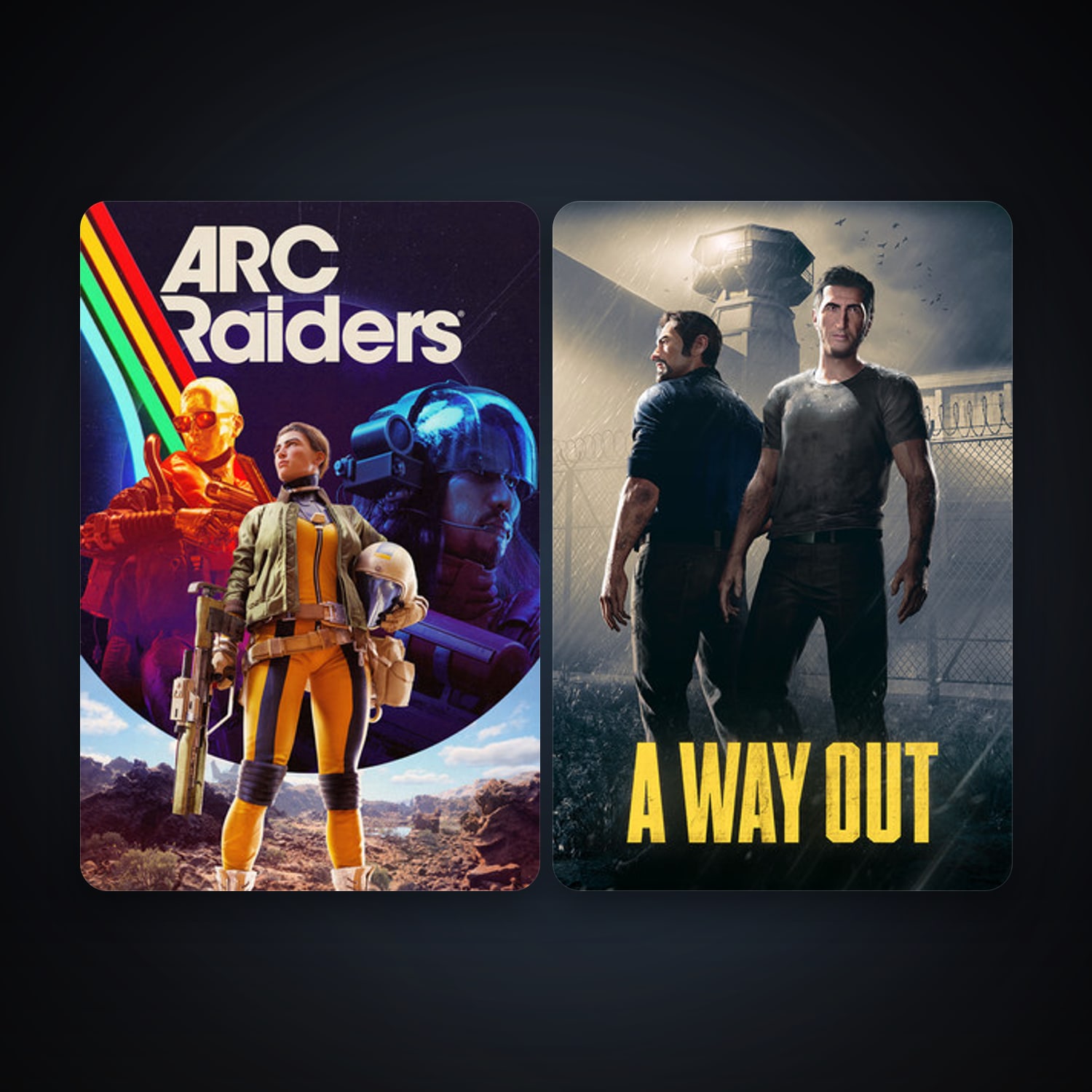 A Way Out + ARC Raiders, 2 games, clean — HabibiAccounts
