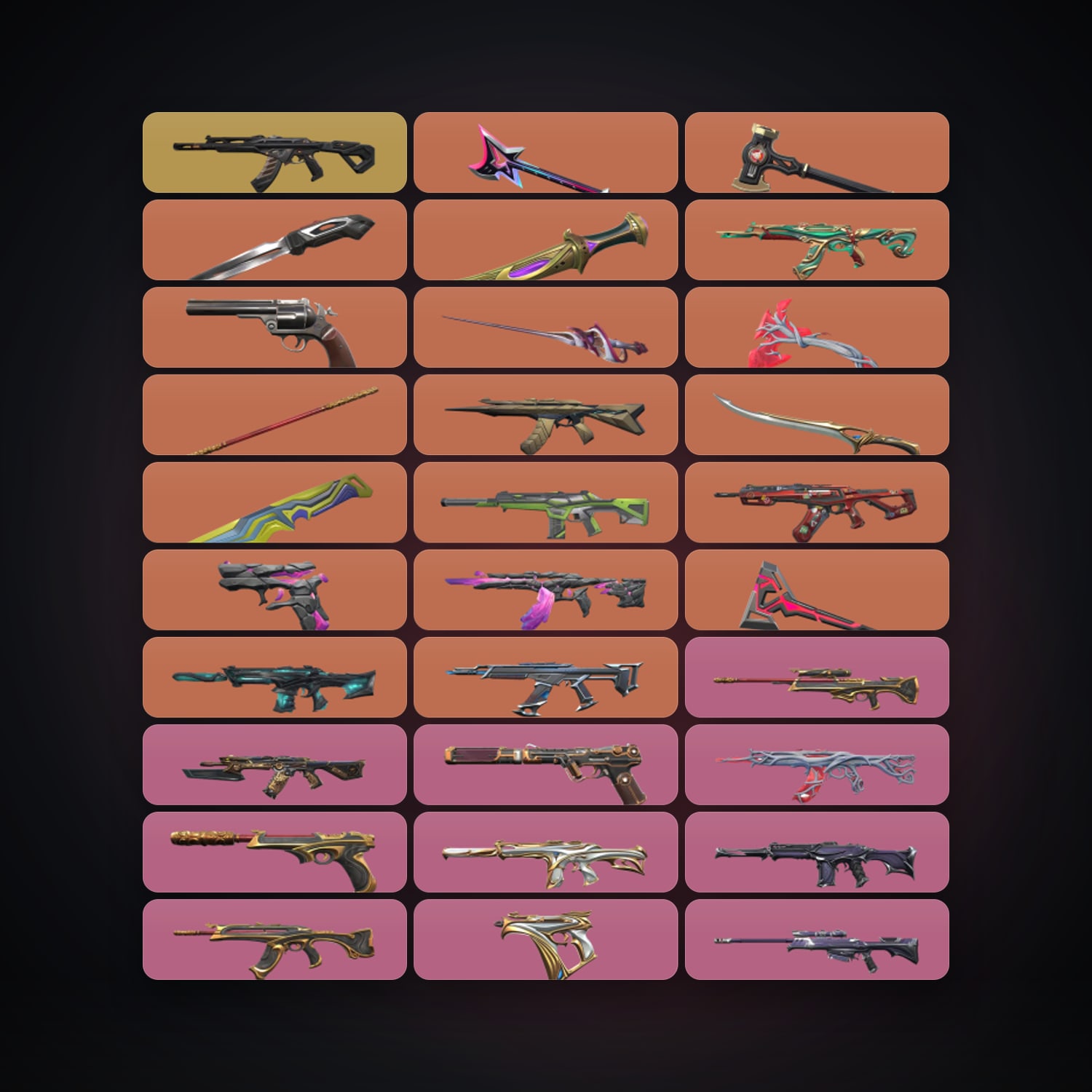EU Plat 1 locker — 10 knives, 133 skins, lvl 192 — HabibiAccounts