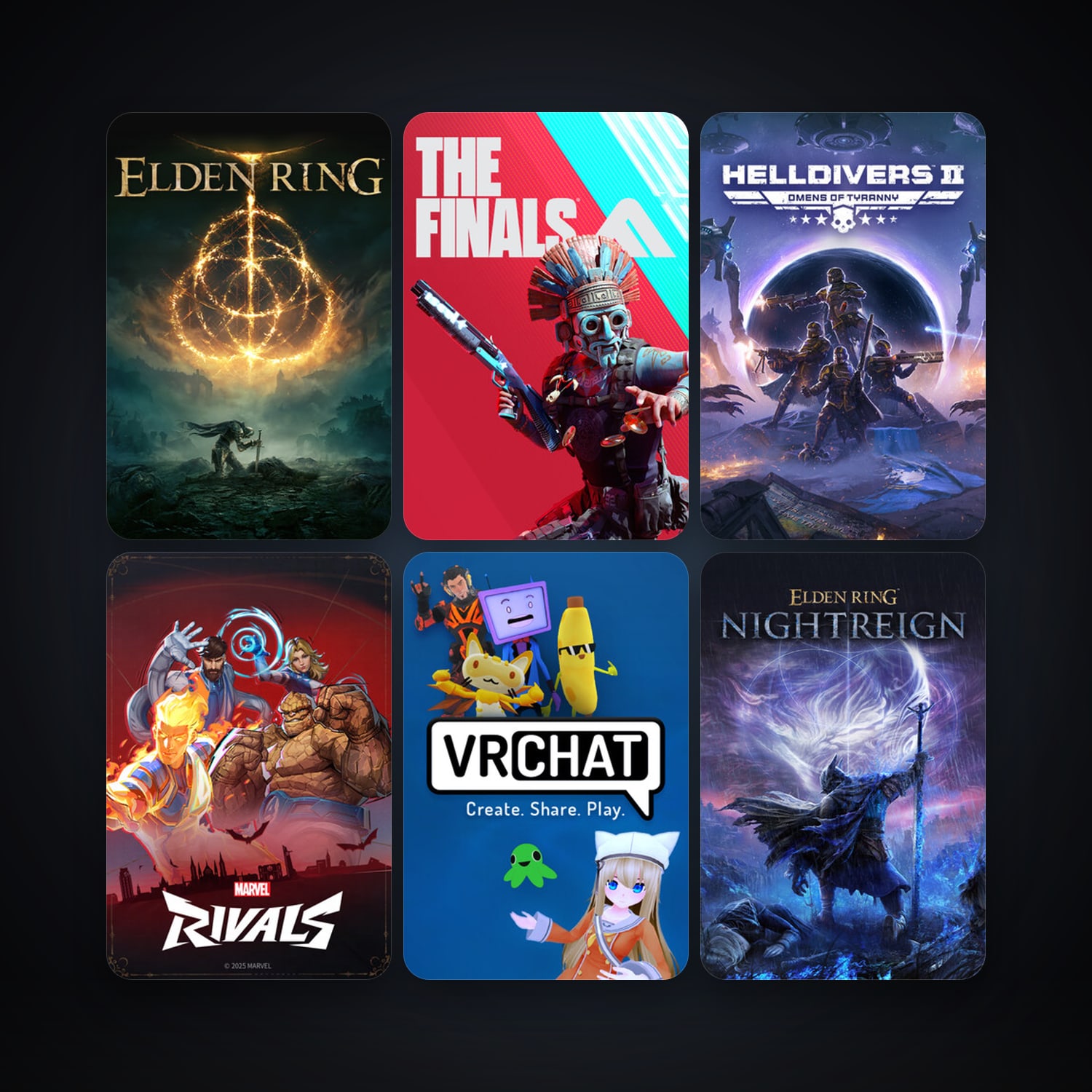 VRChat + HELLDIVERS 2, 71 games, clean — HabibiAccounts