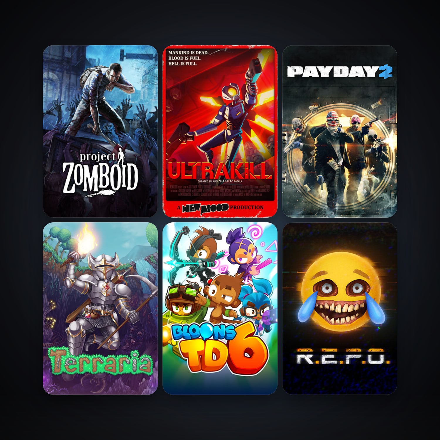 Terraria + Project Zomboid, 21 games, clean — HabibiAccounts
