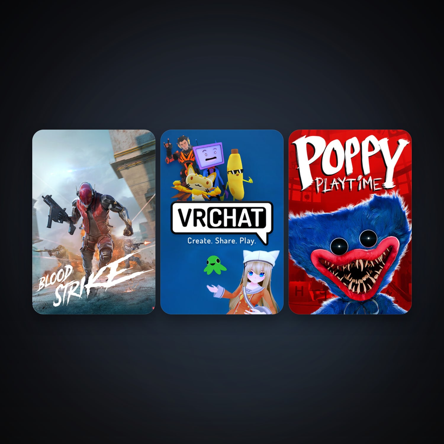 VRChat + Poppy Playtime, 5 games, clean — HabibiAccounts